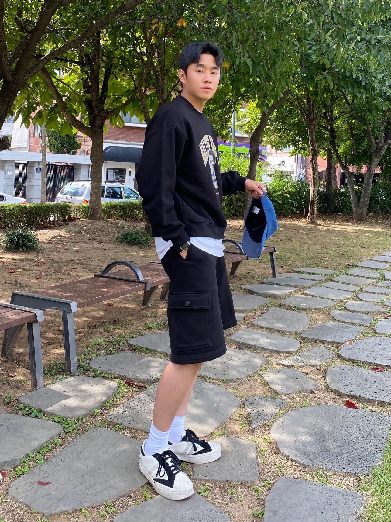 Y-3 Yohji Star White 착용 스타일 - 1