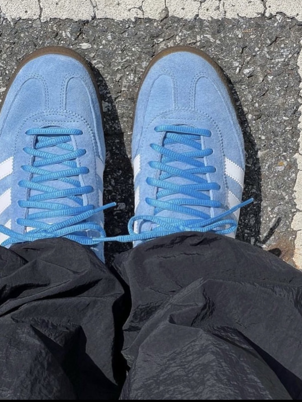 Adidas Spezial Handball Light Blue 착용 스타일 - 1