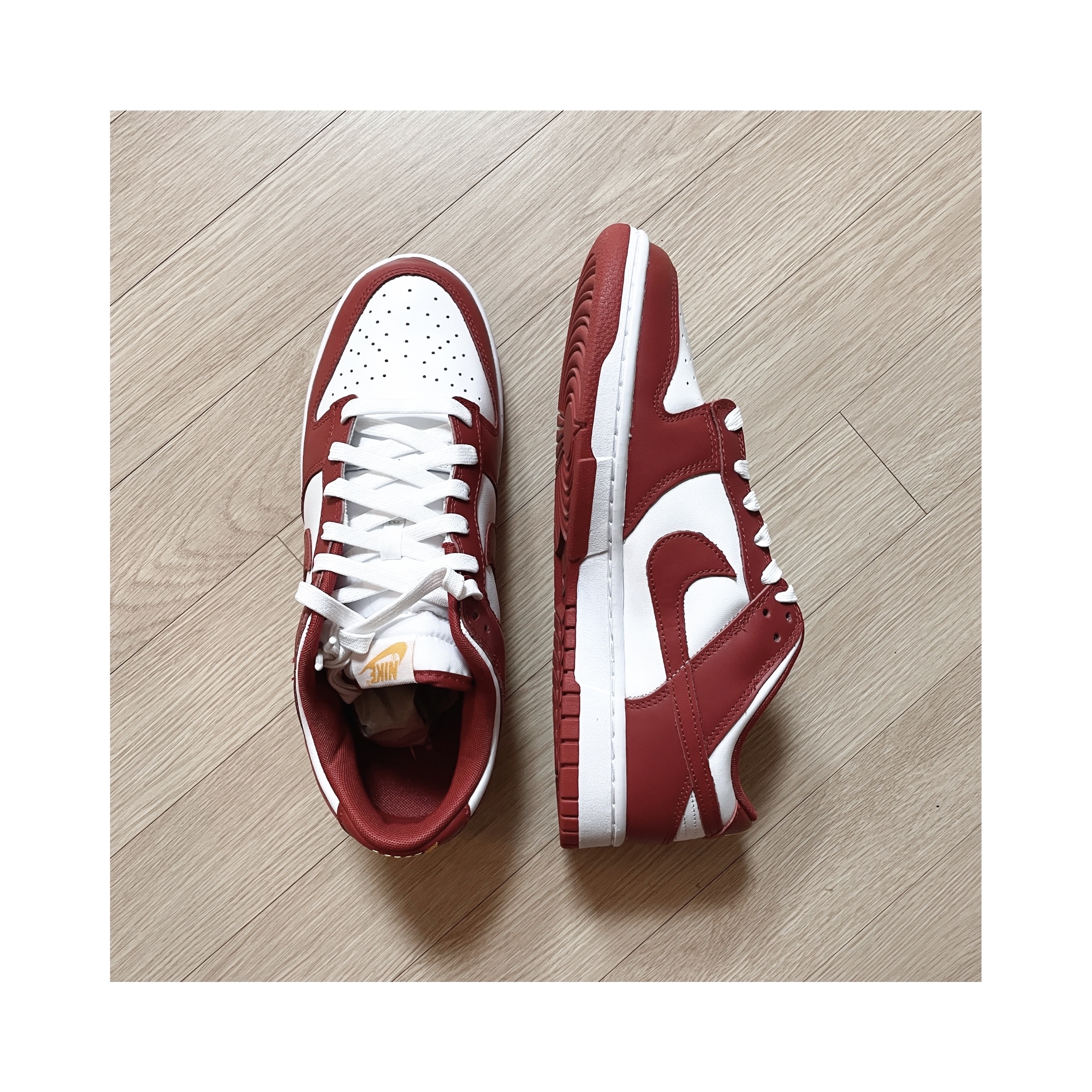 Nike Dunk Low Retro Gym Red 착용 스타일 - 1