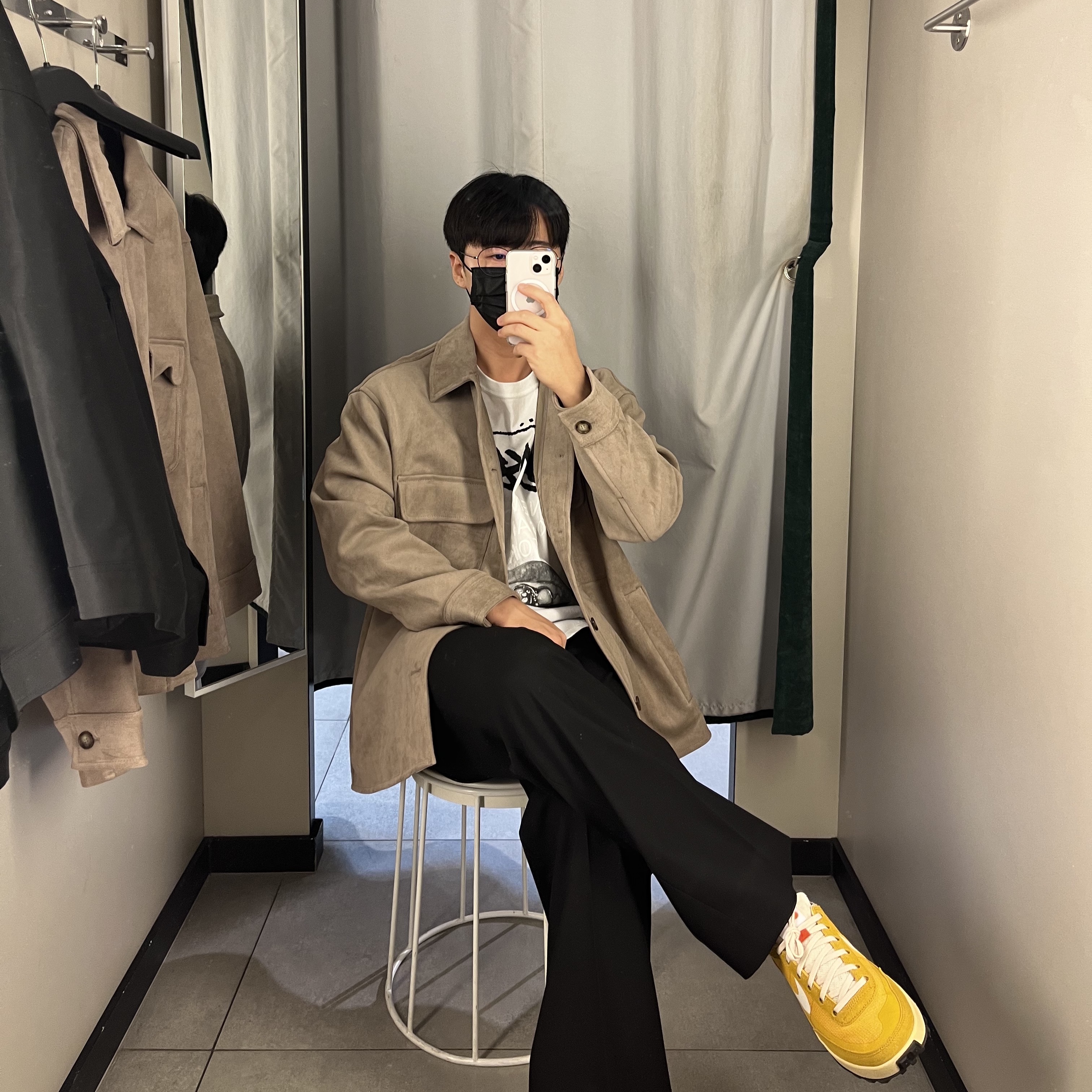 Stussy x Rick Owens 40 WT T-Shirt, Nike x Tom Sachs General Purpose Shoe Archive 착용 스타일