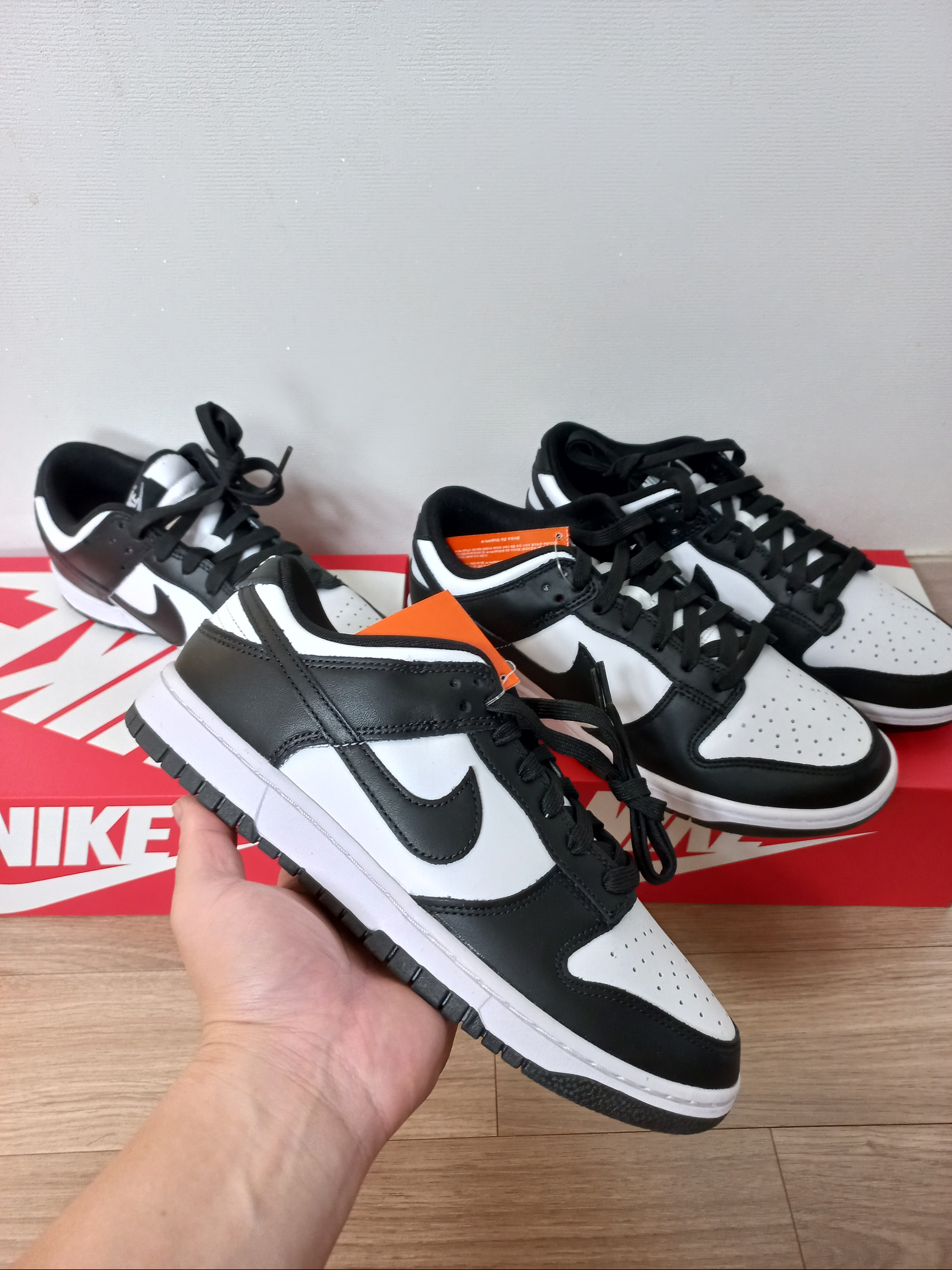 Nike Dunk Low Retro Black, (W) Nike Dunk Low Black 착용 스타일 - 1