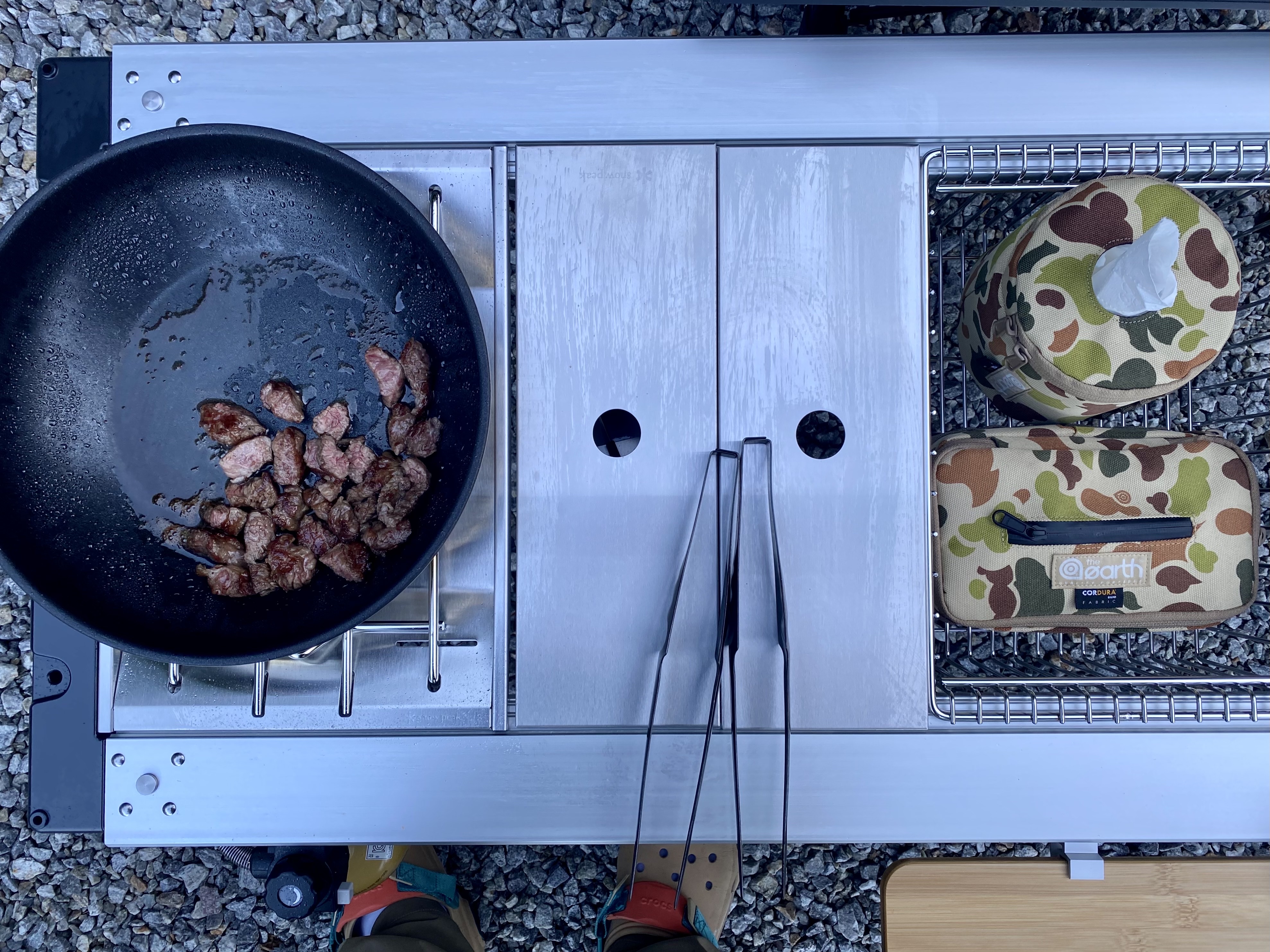 Snow Peak Flat Burner (Korean Ver.), Snow Peak BBQ Pitts 착용 스타일