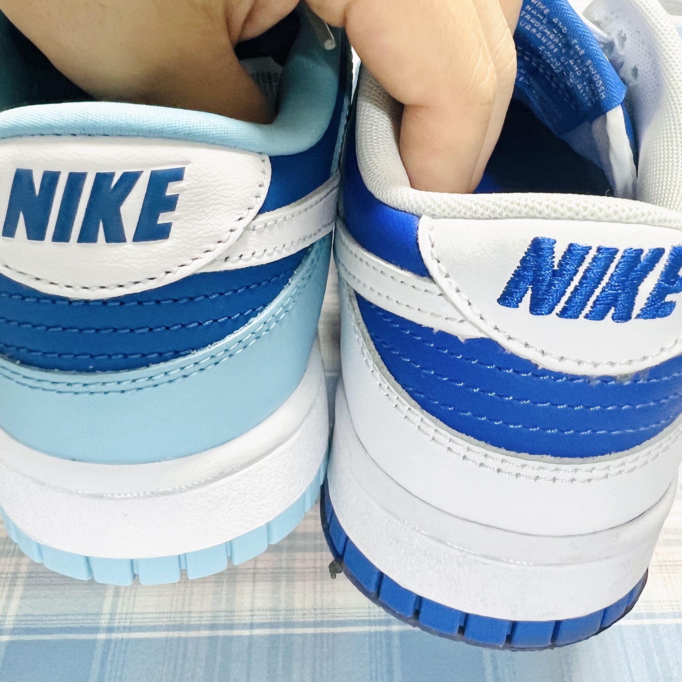 Nike Dunk Low Retro QS Argon, Nike Dunk Low Retro Racer Blue and White 착용 스타일 - 3
