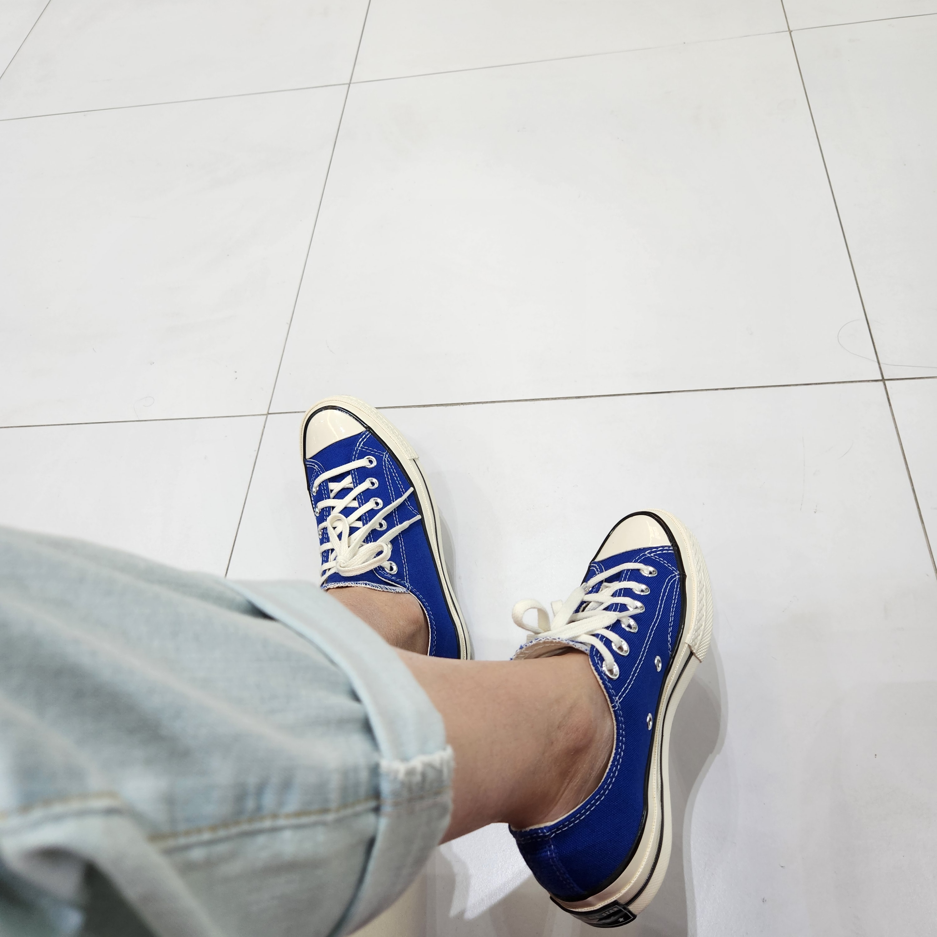 Converse Chuck 70 Ox Vintage Canvas Rush Blue 착용 스타일