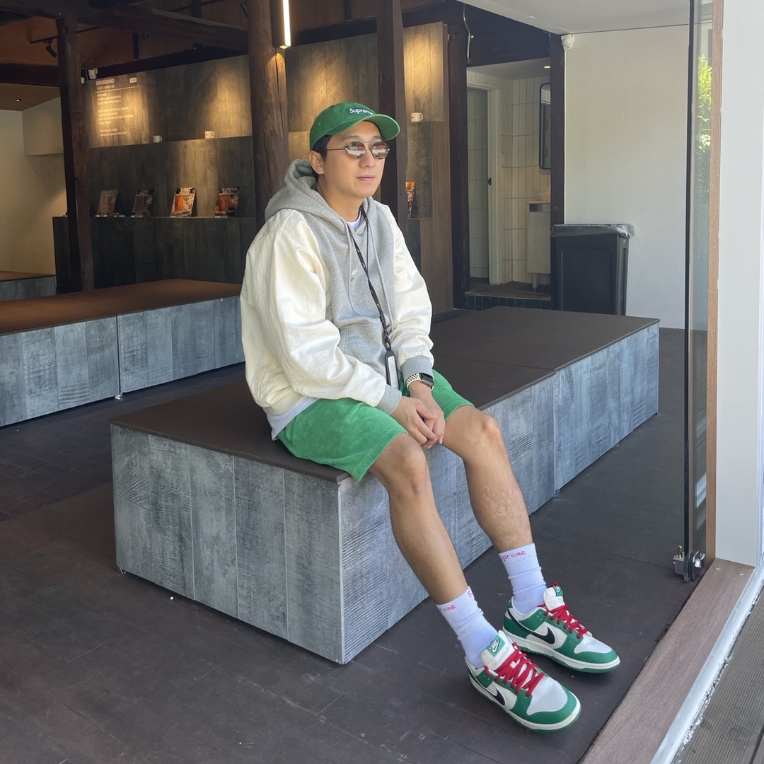 Supreme Washed Chino Twill Camp Cap Green - 22FW, Nike Dunk Low Retro SE Jackpot Malachite 착용 스타일