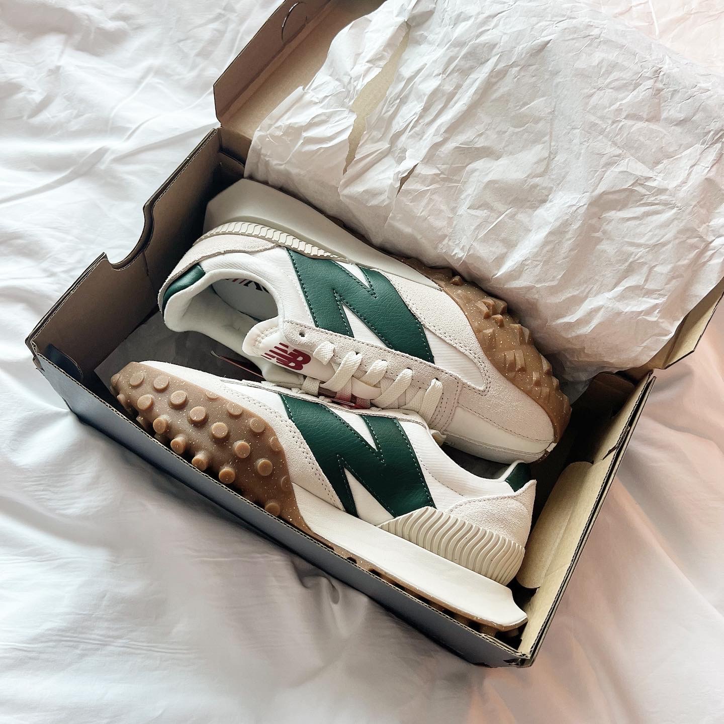 New Balance XC-72 Sea Salt Nightwatch Green 착용 스타일 - 1