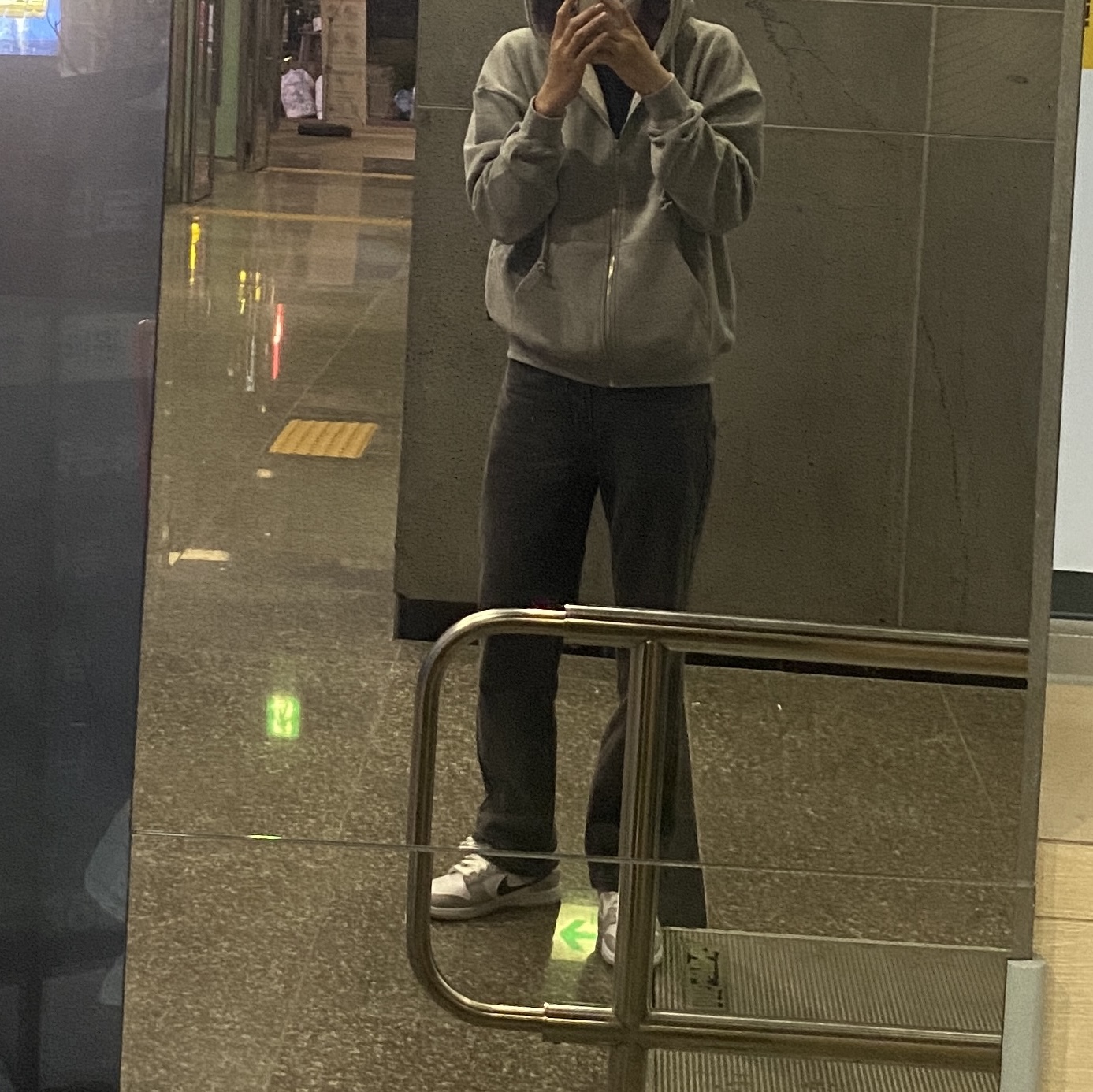 IAB Studio Zip-Up Hoodie Gray - 22FW, Nike Dunk Low Retro SE Jackpot Grey Fog 착용 스타일
