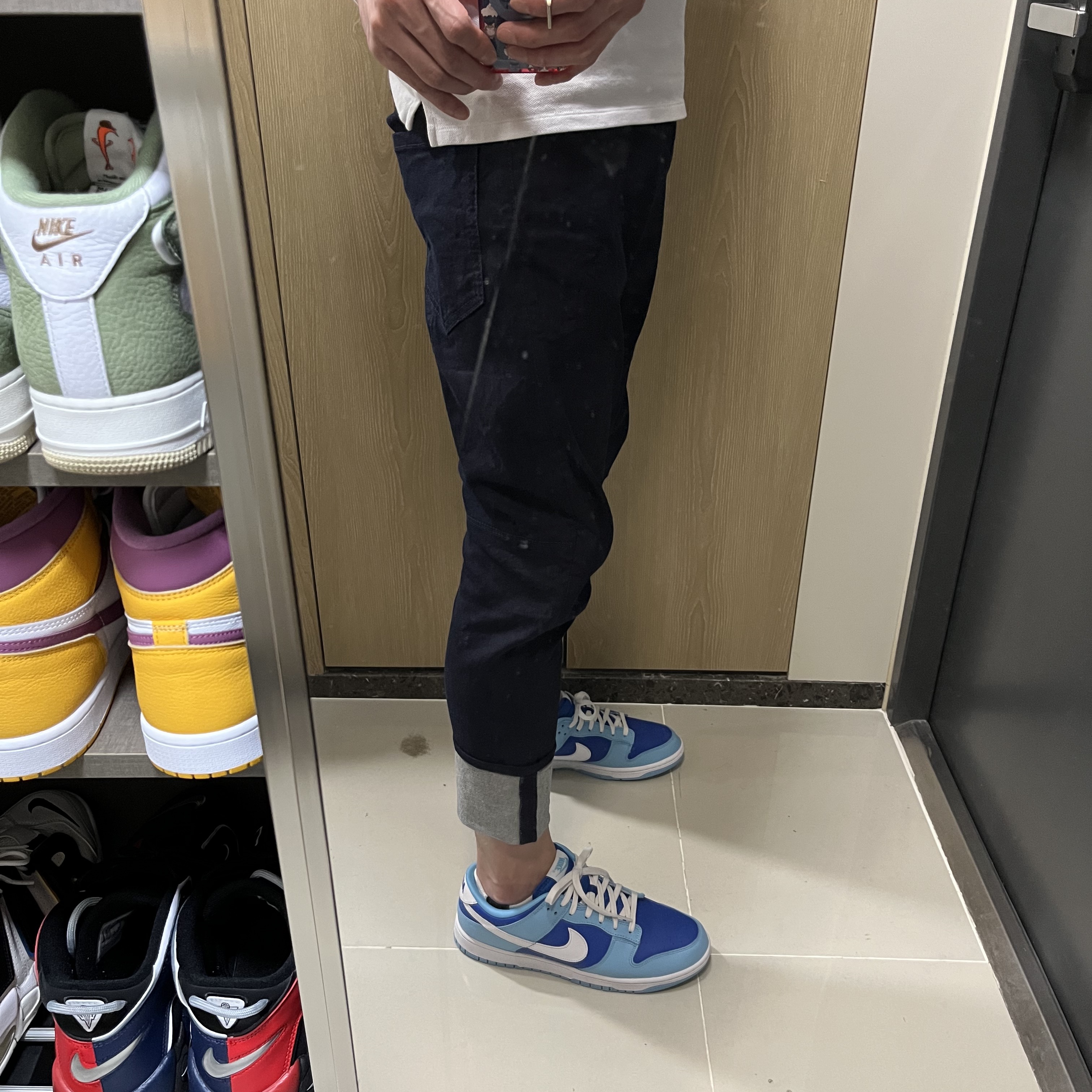 Nike Dunk Low Retro QS Argon 착용 스타일 - 1
