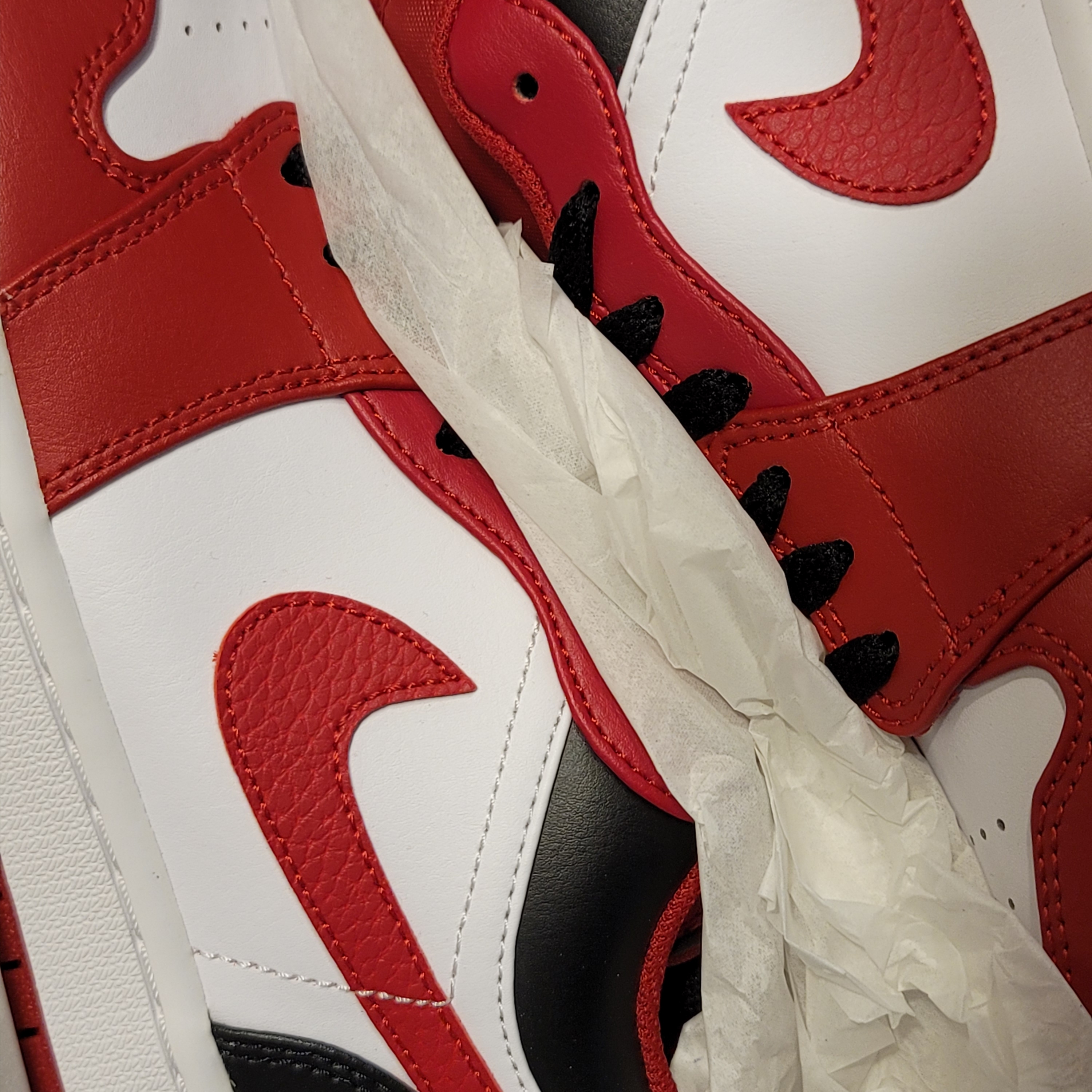 (W) Jordan 1 Low White Gym Red 착용 스타일 - 5