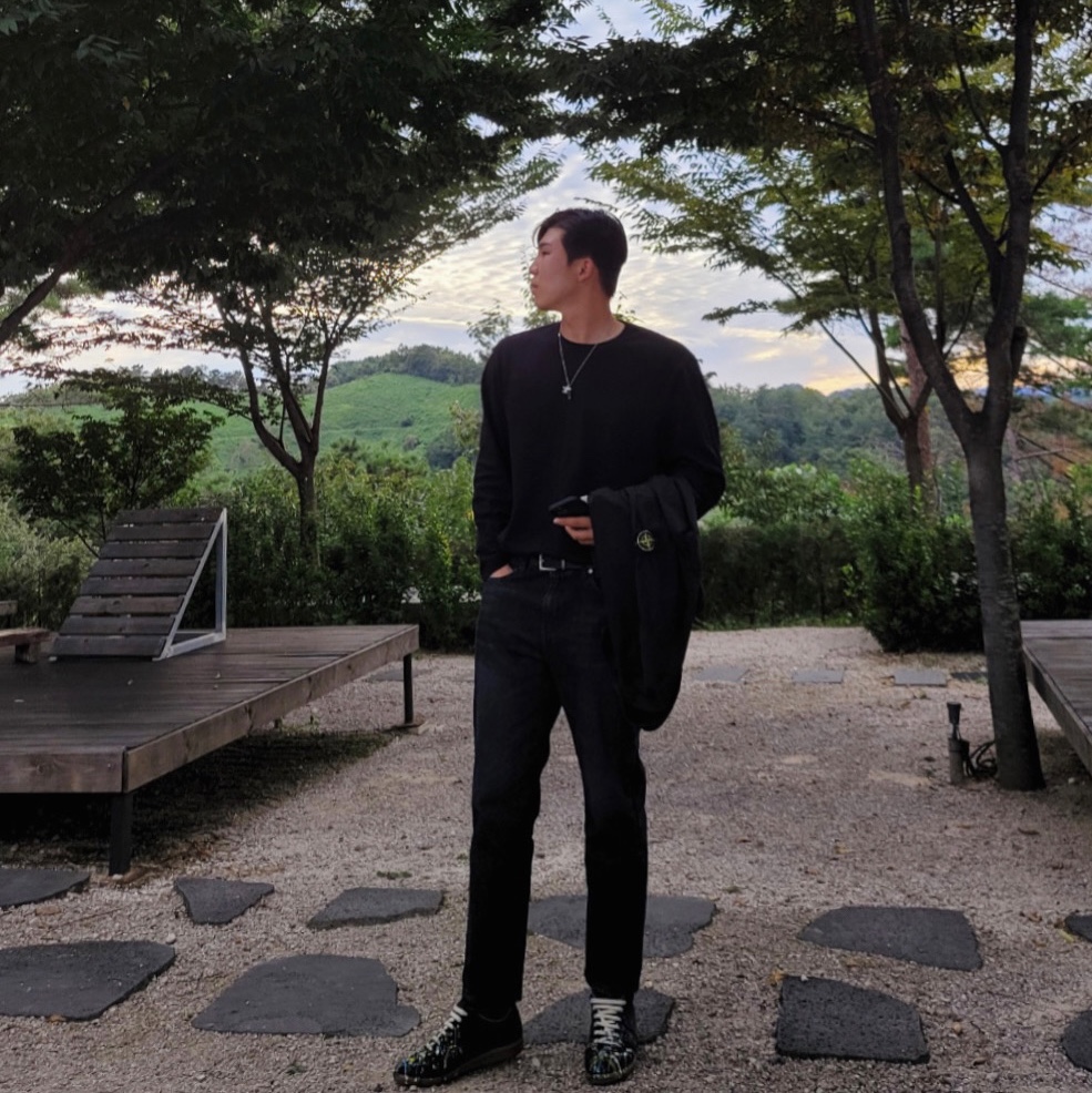 Maison Margiela Replica Paint Drop Sneakers Black, Stone Island 101WN Brushed Cotton Canvas T.CO+OLD Overshirt Black - 22FW 착용 스타일 - 1