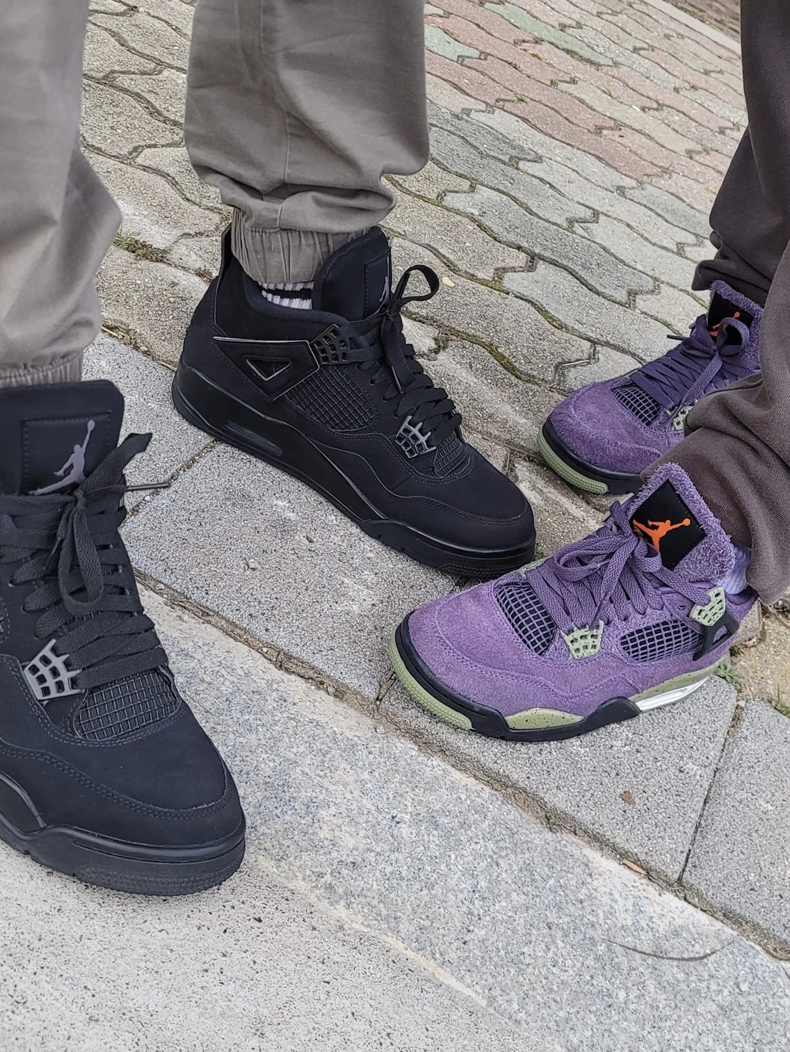 Jordan 4 Retro Black Cat 2020, (W) Jordan 4 Retro Canyon Purple 착용 스타일