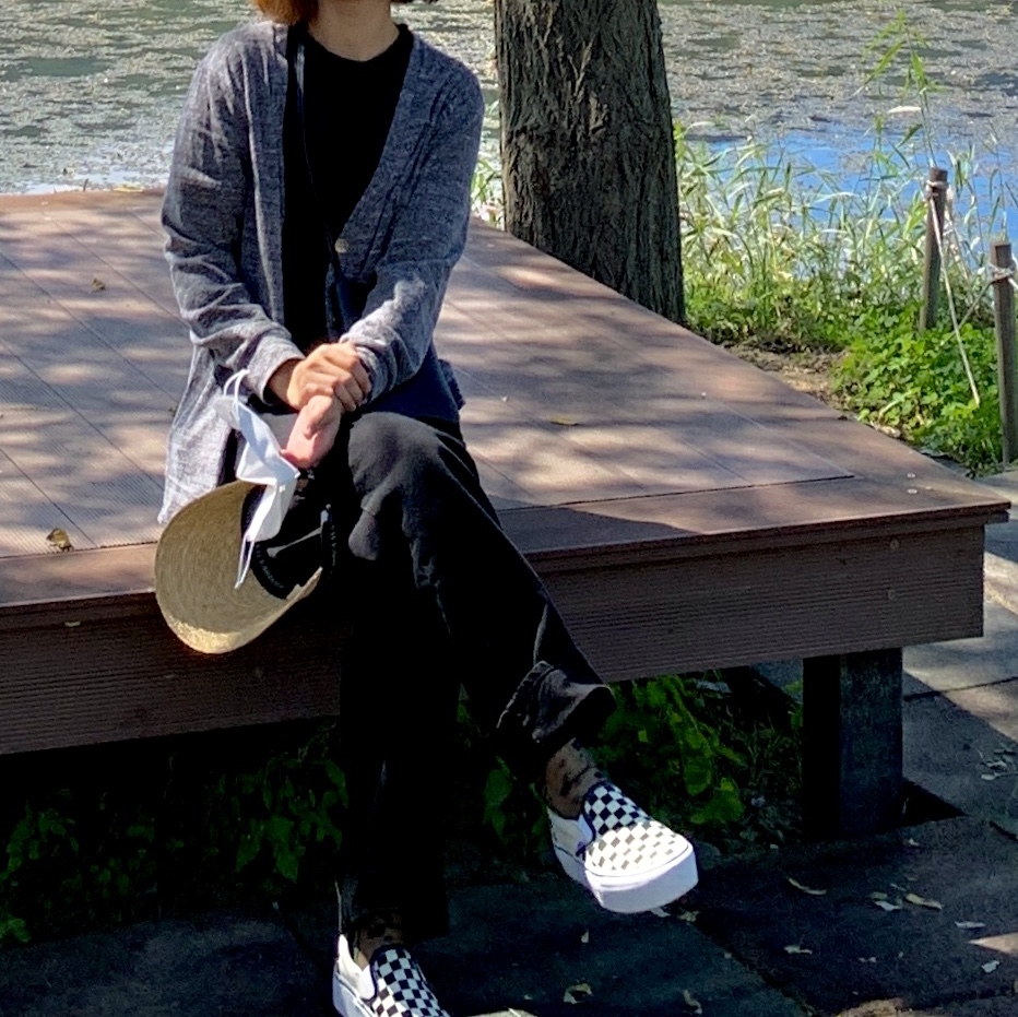 Vans Classic Slip-On Platform Checkerboard 착용 스타일 - 2