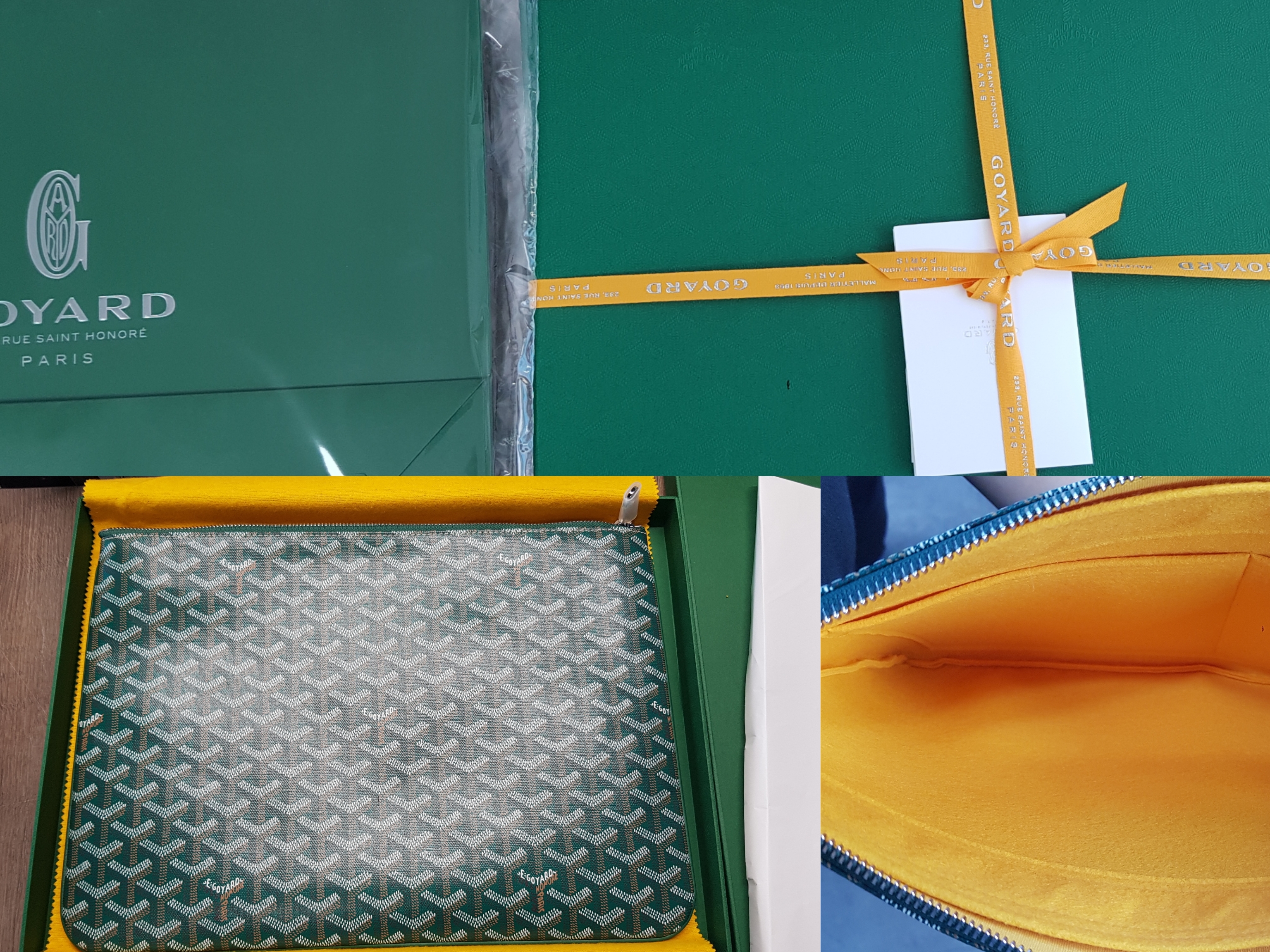 Goyard Senat Pochette MGM Green 착용 스타일