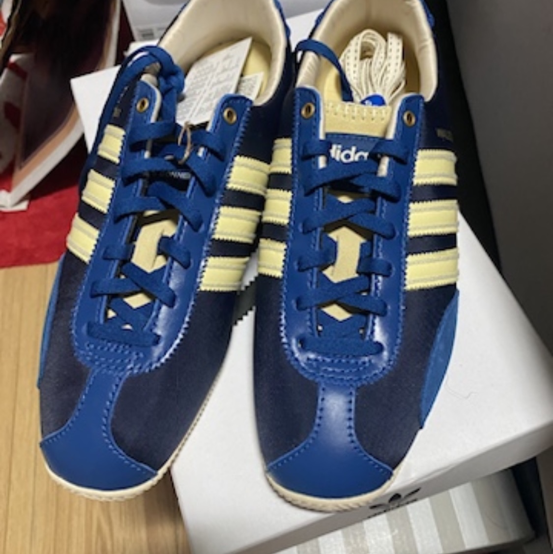 Adidas x Wales Bonner Japan Shoes Legend Ink 착용 스타일 - 1