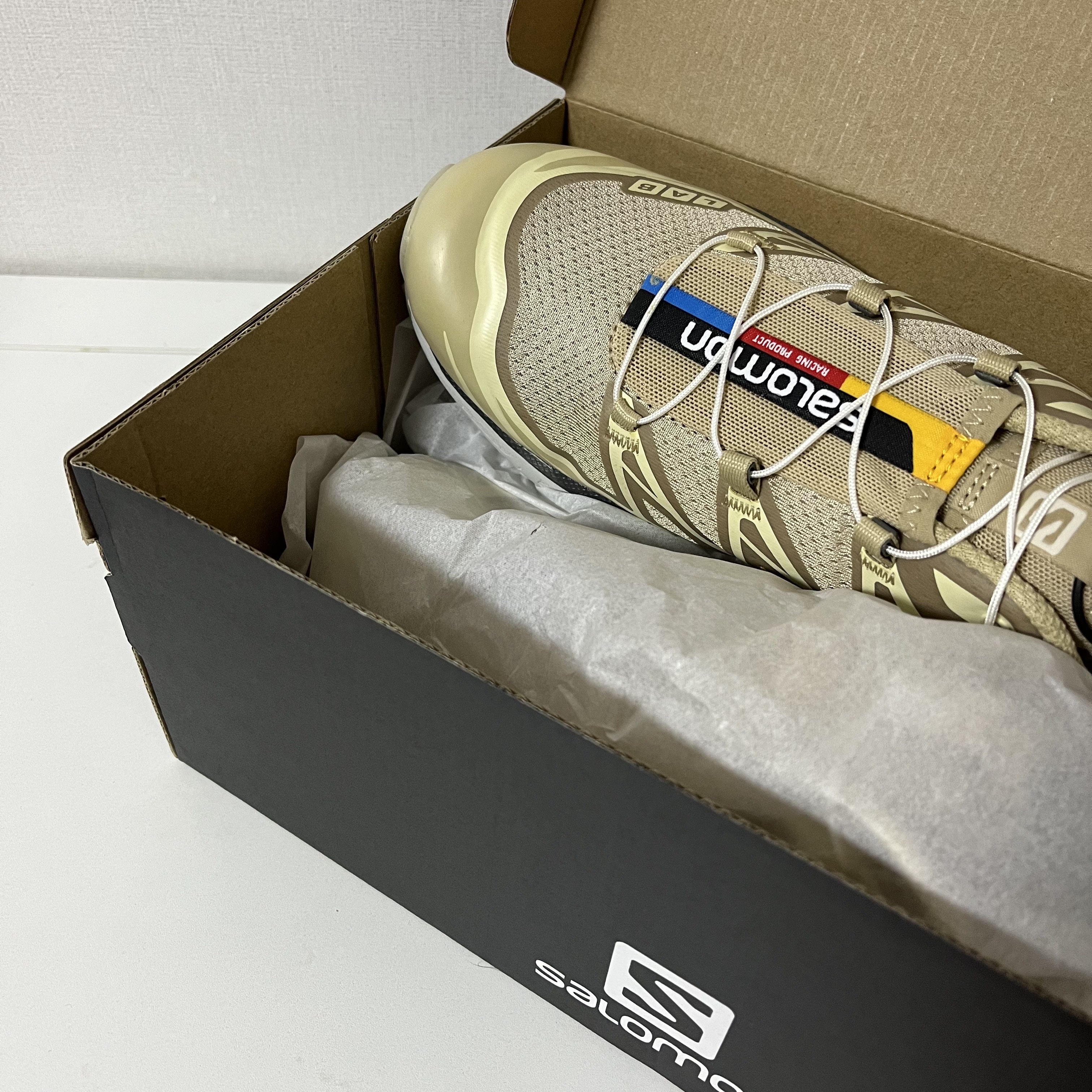 Salomon XT-6 Clear Safari Vanila Ice 착용 스타일