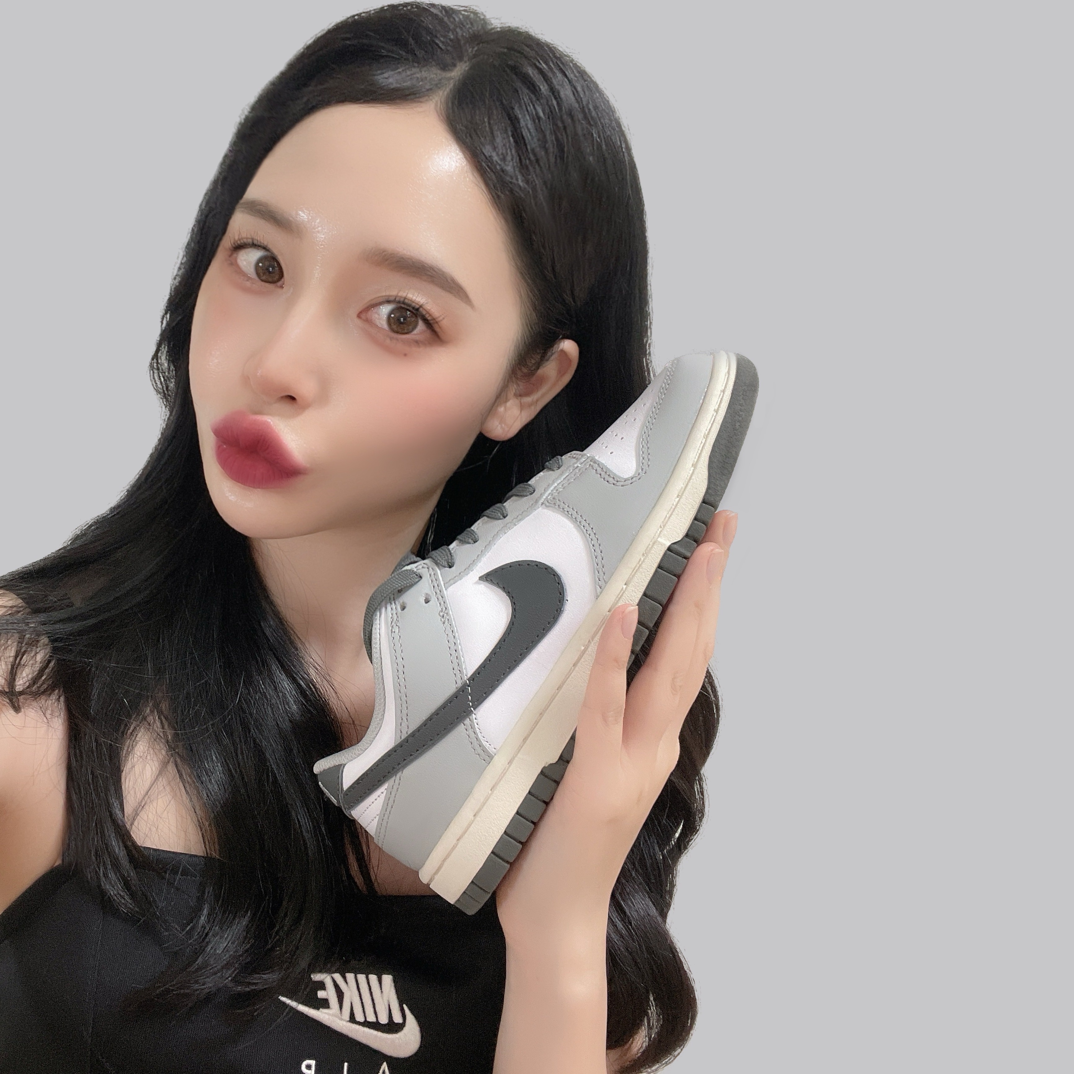 (W) Nike Dunk Low Light Smoke Grey 착용 스타일