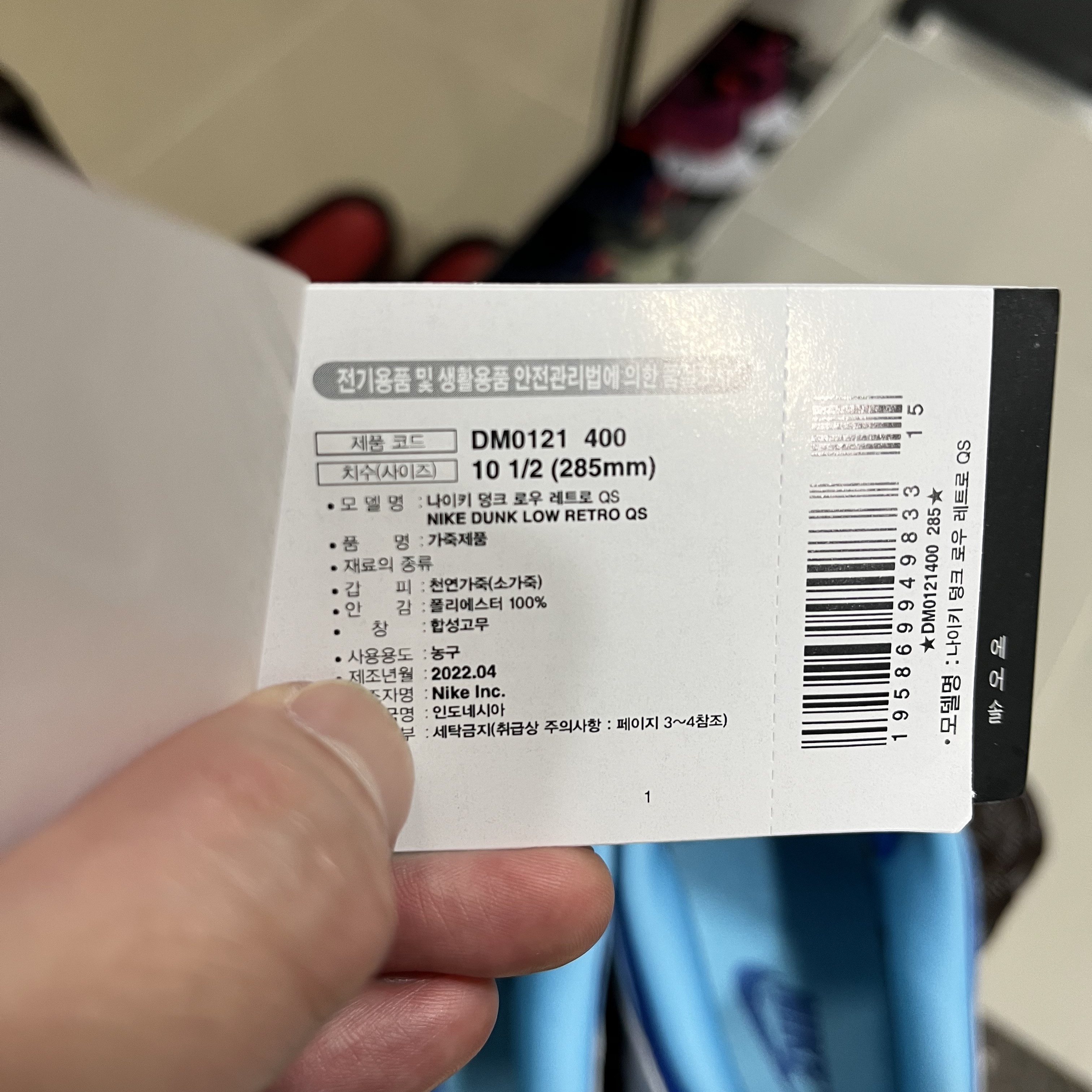 Nike Dunk Low Retro QS Argon 착용 스타일 - 2