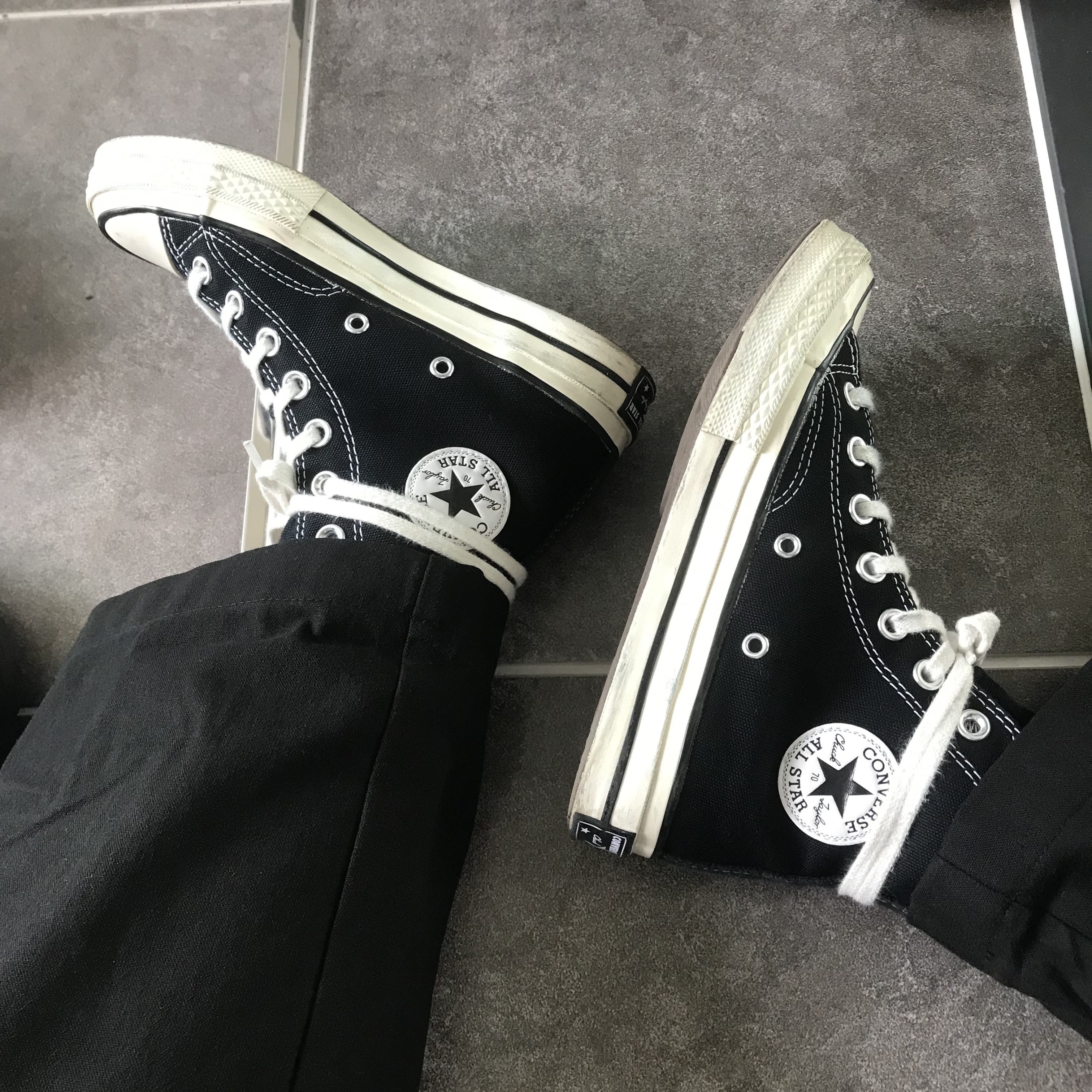 Converse Chuck 70 Hi Black 착용 스타일
