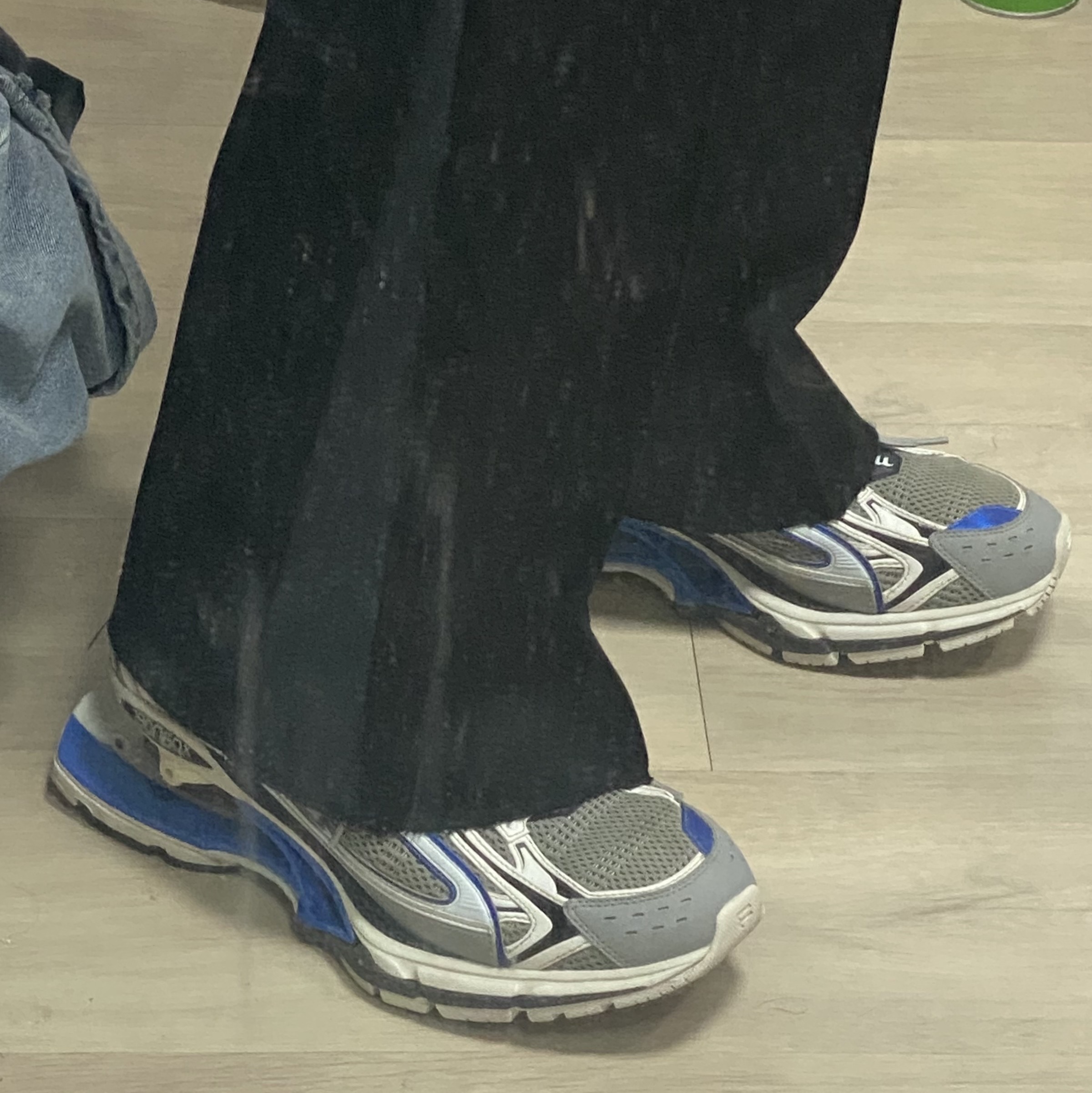 Balenciaga X-Pander Sneakers Blue Silver 착용 스타일