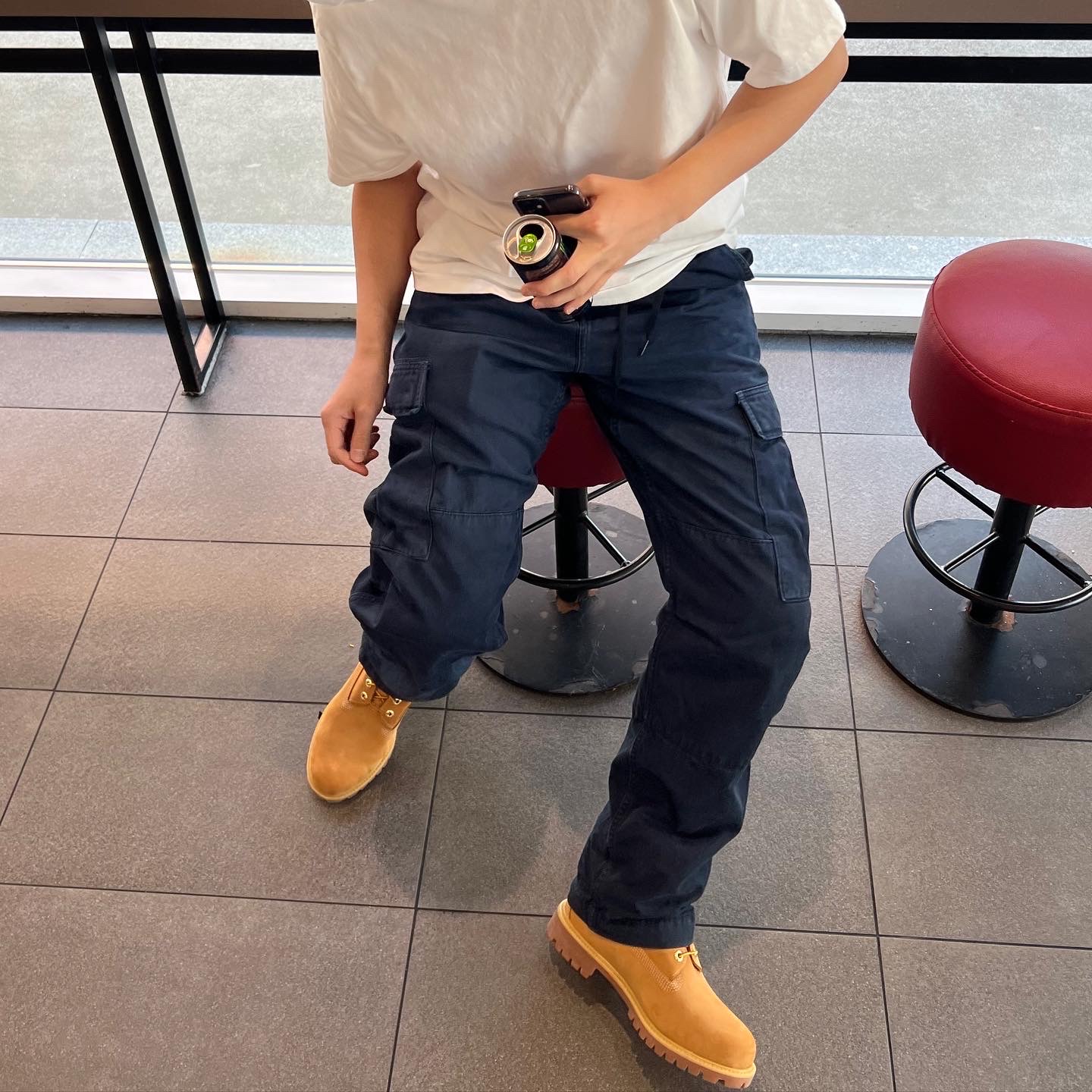 Timberland x Comme des Garcons Shirt x Supreme 6 Inch Boot Wheat - Medium 착용 스타일 - 1