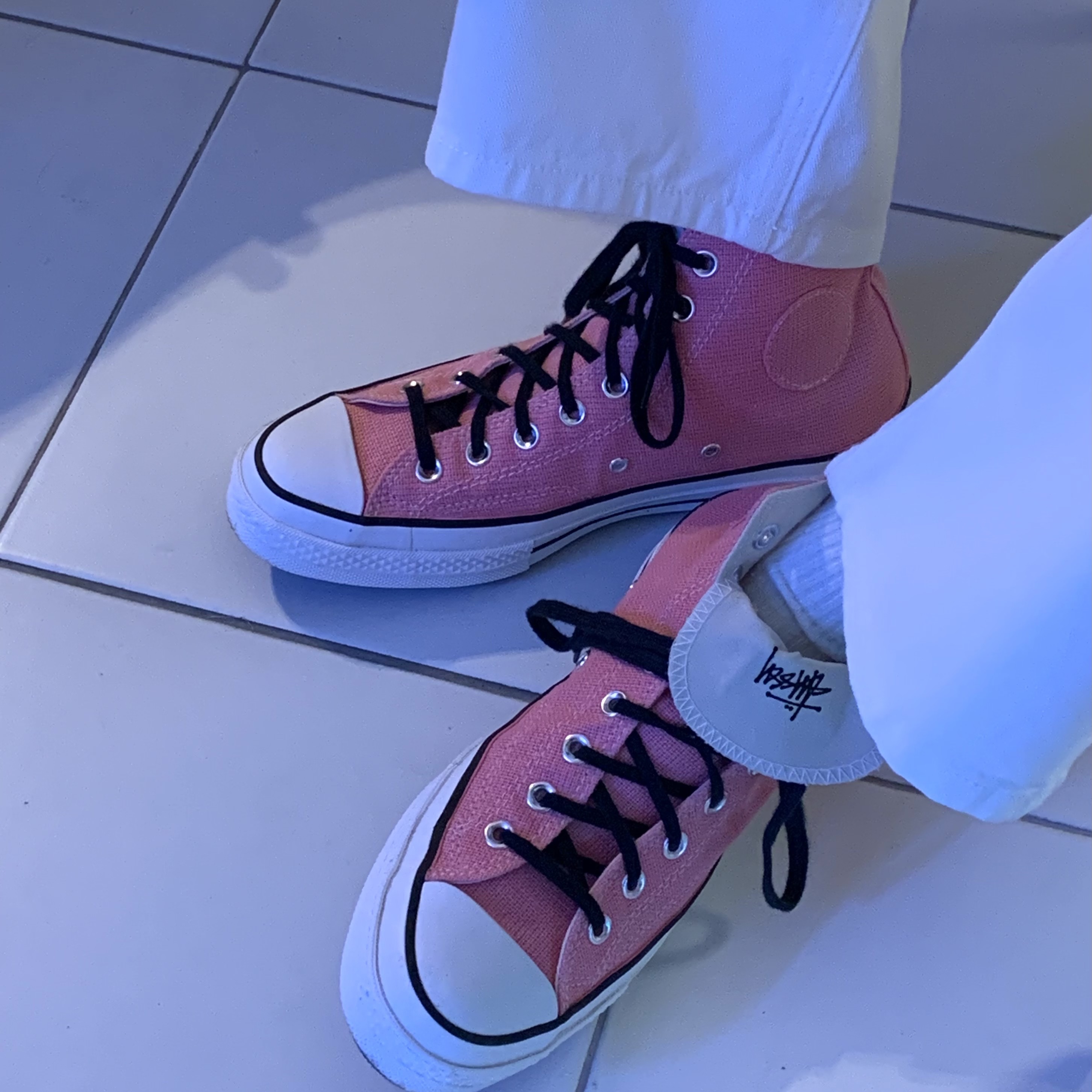 Converse x Stussy Chuck 70 High Plumeria 착용 스타일