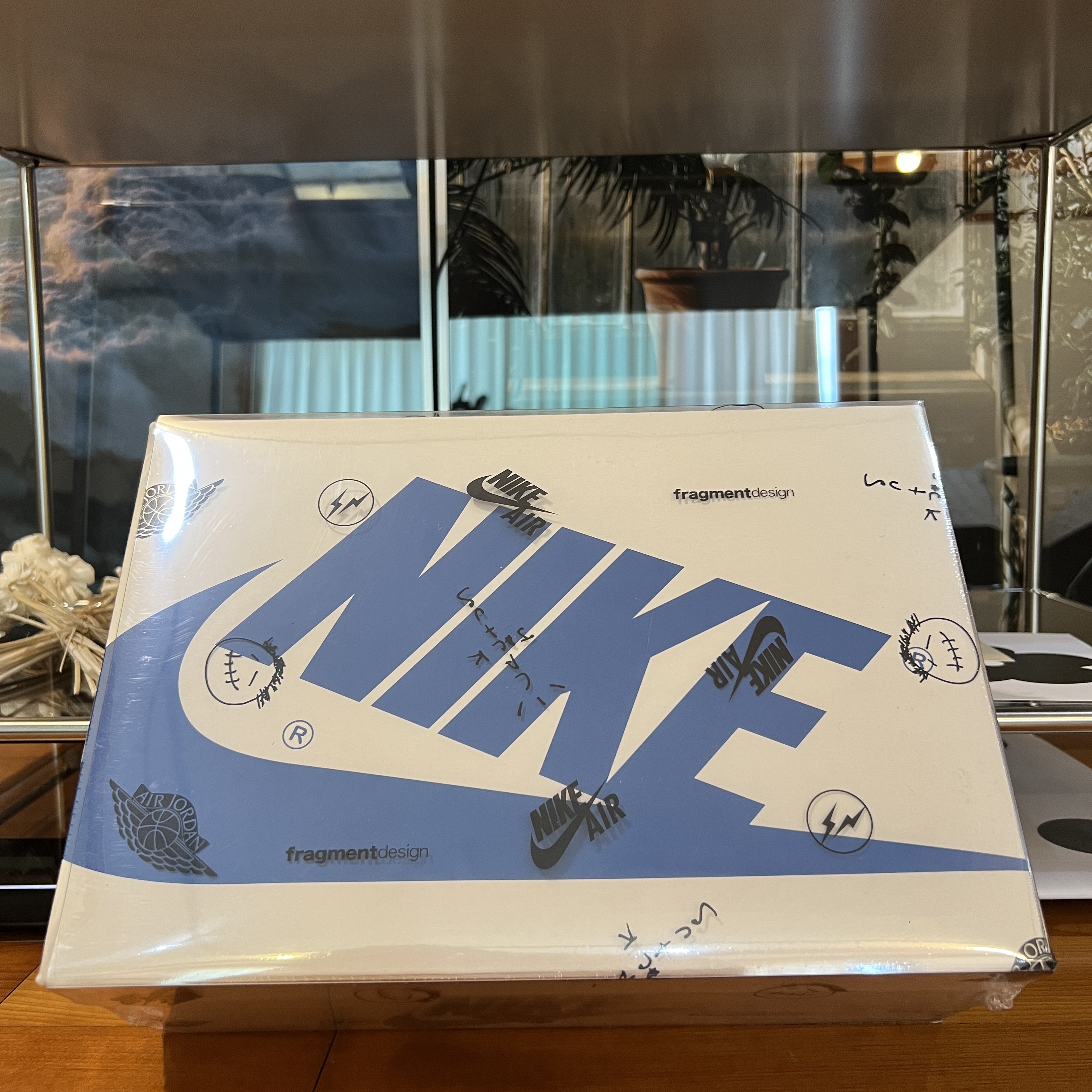 Jordan 1 x Travis Scott x Fragment Retro Low OG SP Military Blue 착용 스타일 - 2