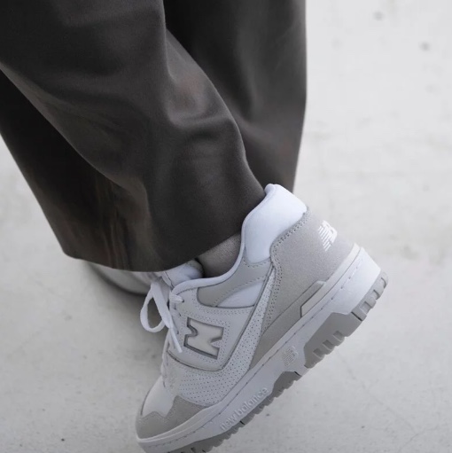 New Balance 550 White Summer Fog - D Standard 착용 스타일