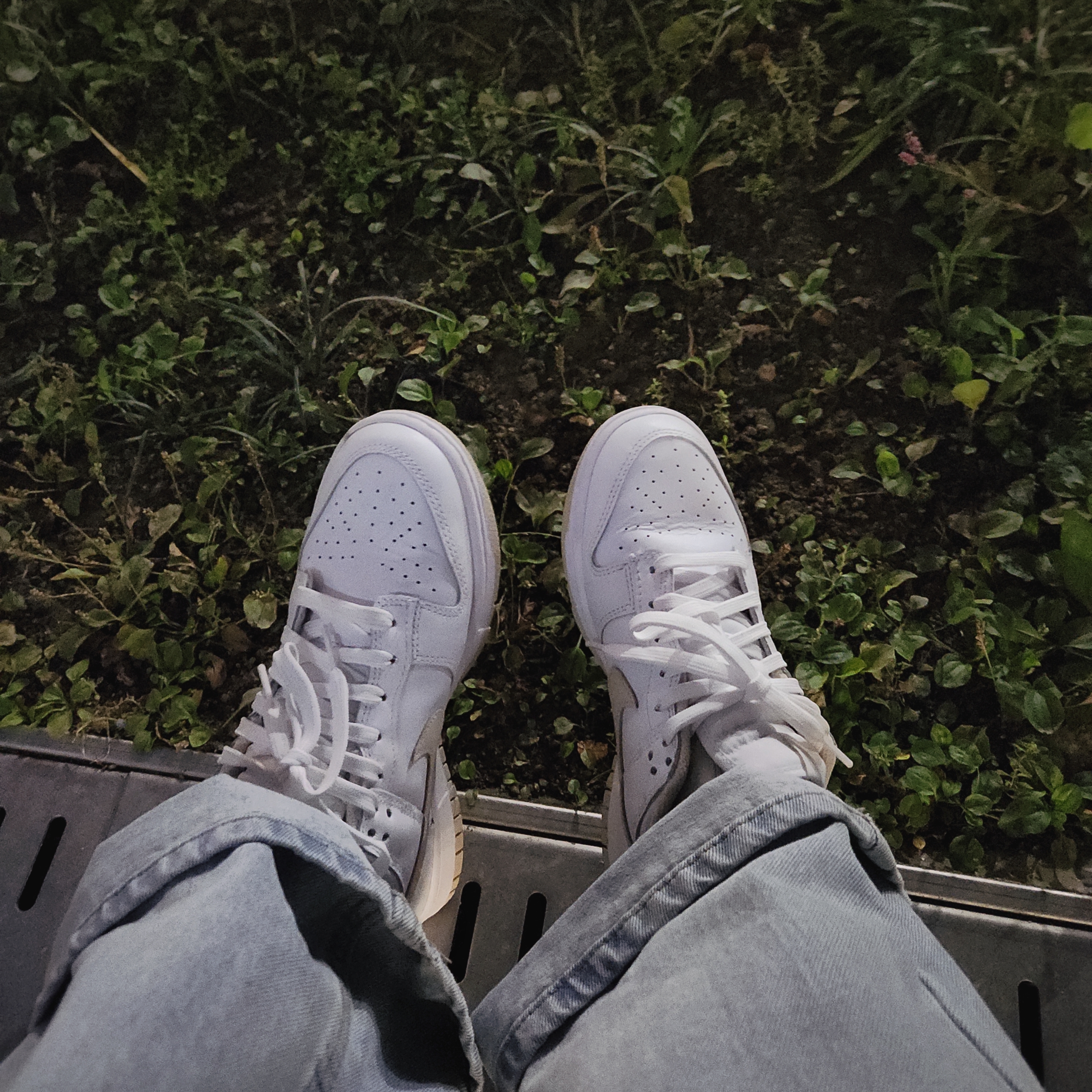 (W) Nike Dunk Low Pearl White 착용 스타일