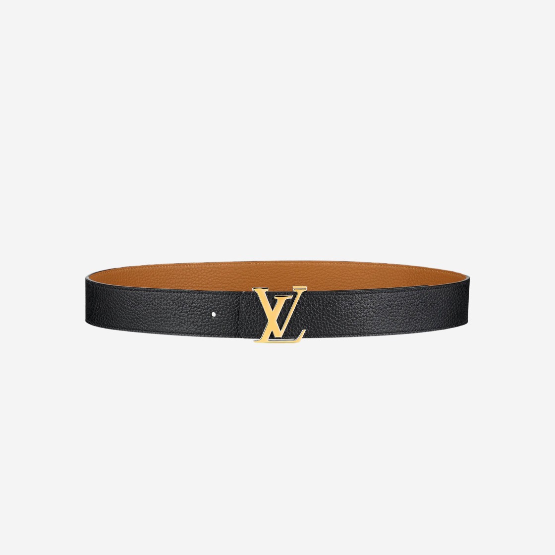 Louis Vuitton Initiales 40mm Reversible Taurillon Belt Black Golden Brass 상세 이미지 1