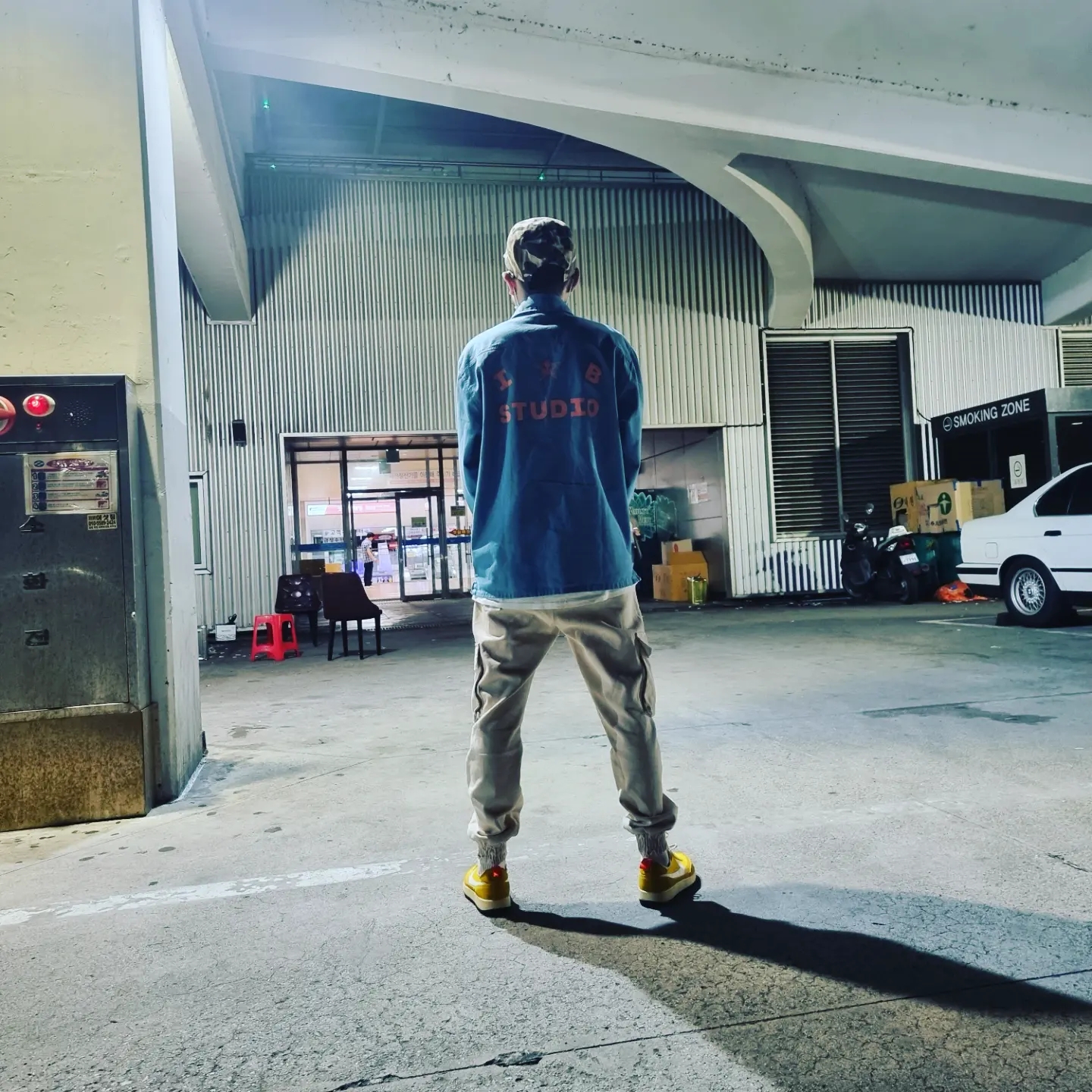 Nike x Tom Sachs General Purpose Shoe Archive, IAB Studio x Obey Bold Shirt Jacket Blue 착용 스타일 - 1