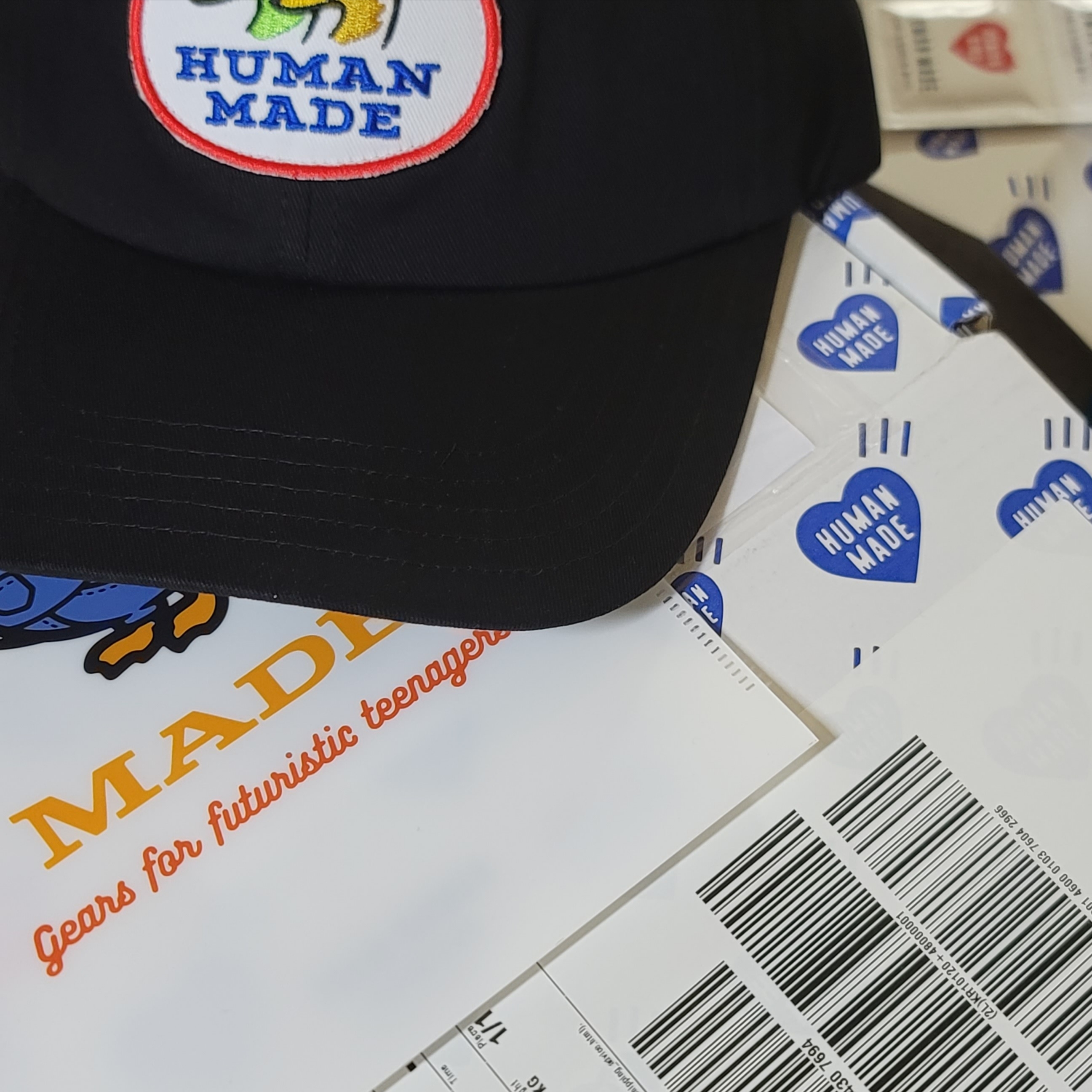 Human Made 6-Panel Twill Cap #1 Black 착용 스타일 - 1