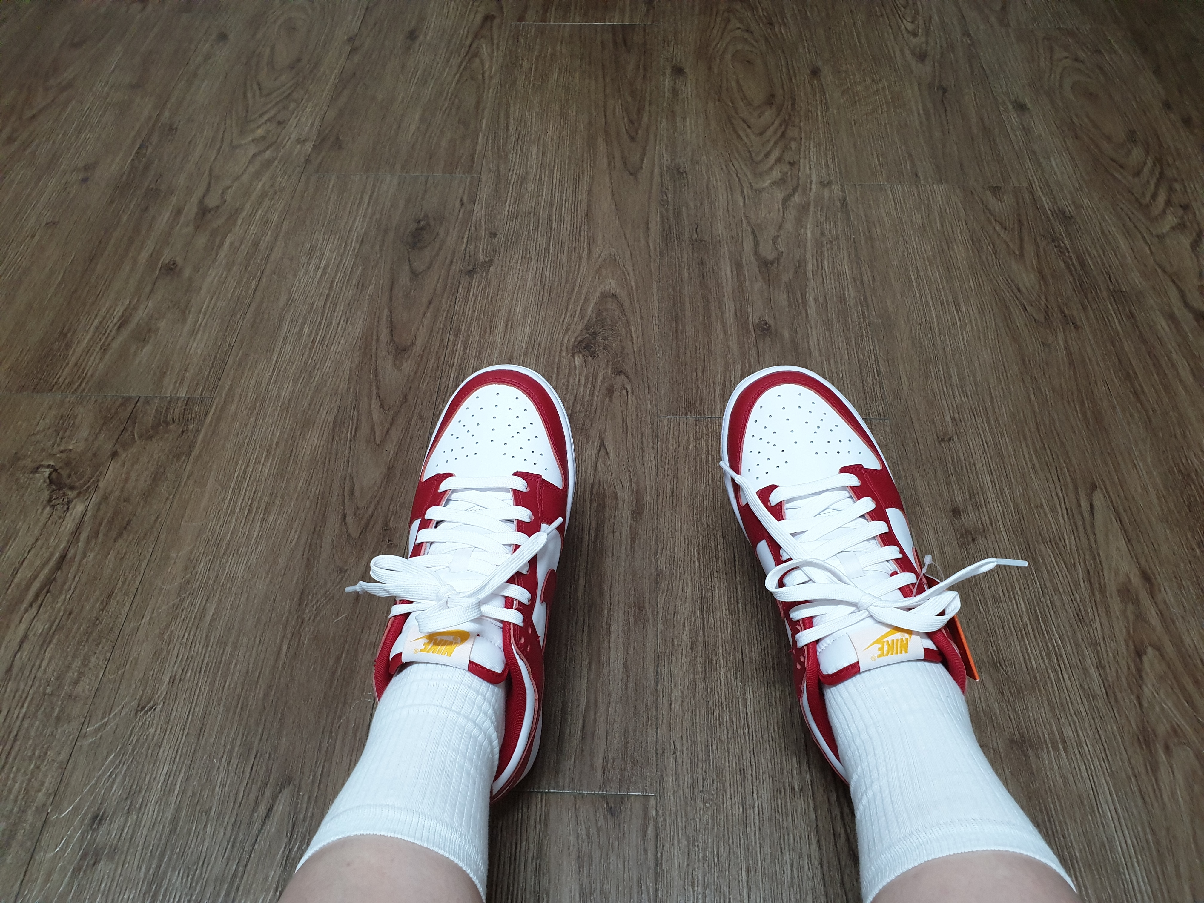 Nike Dunk Low Retro Gym Red 착용 스타일 - 1