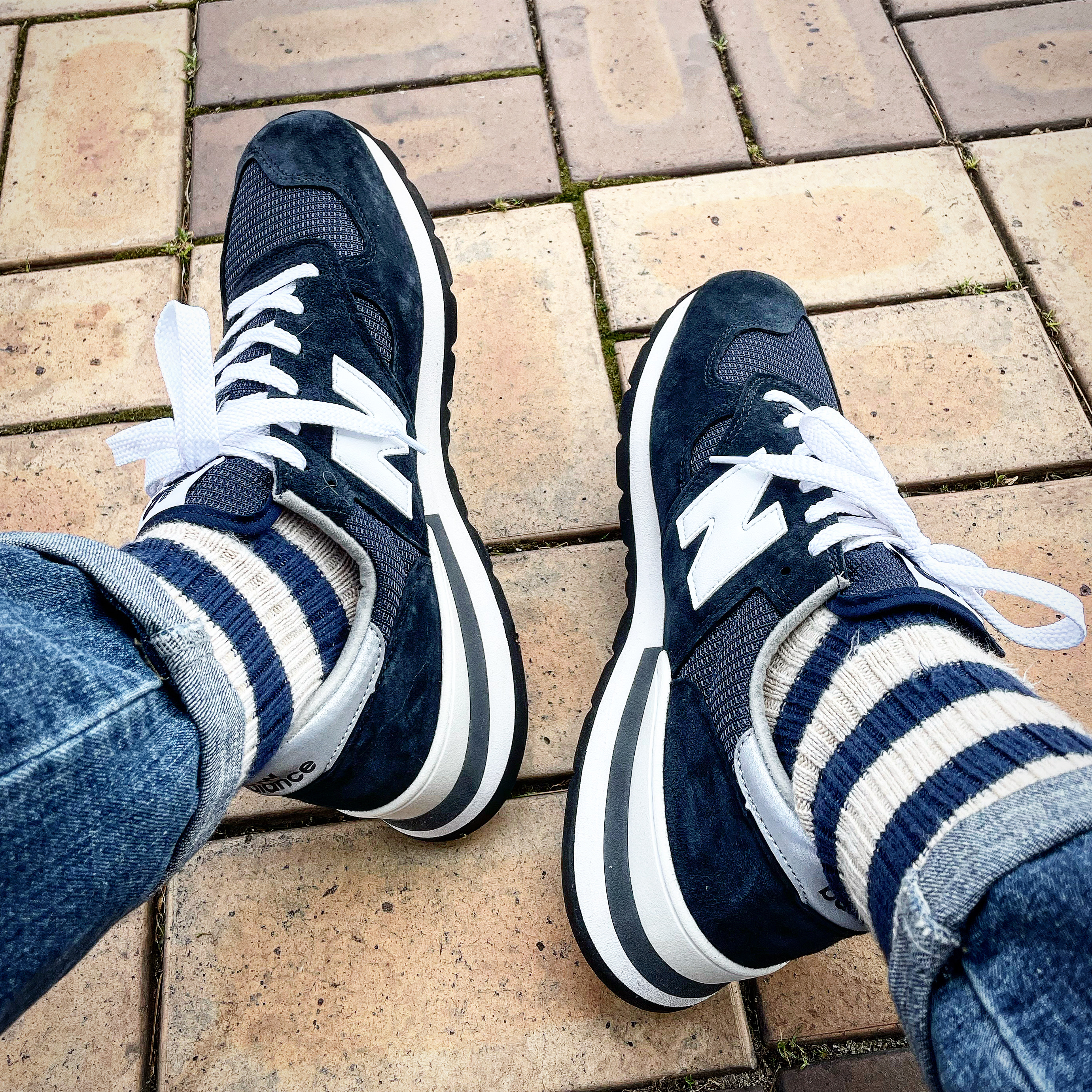 New Balance 990v1 Made in USA Navy 착용 스타일
