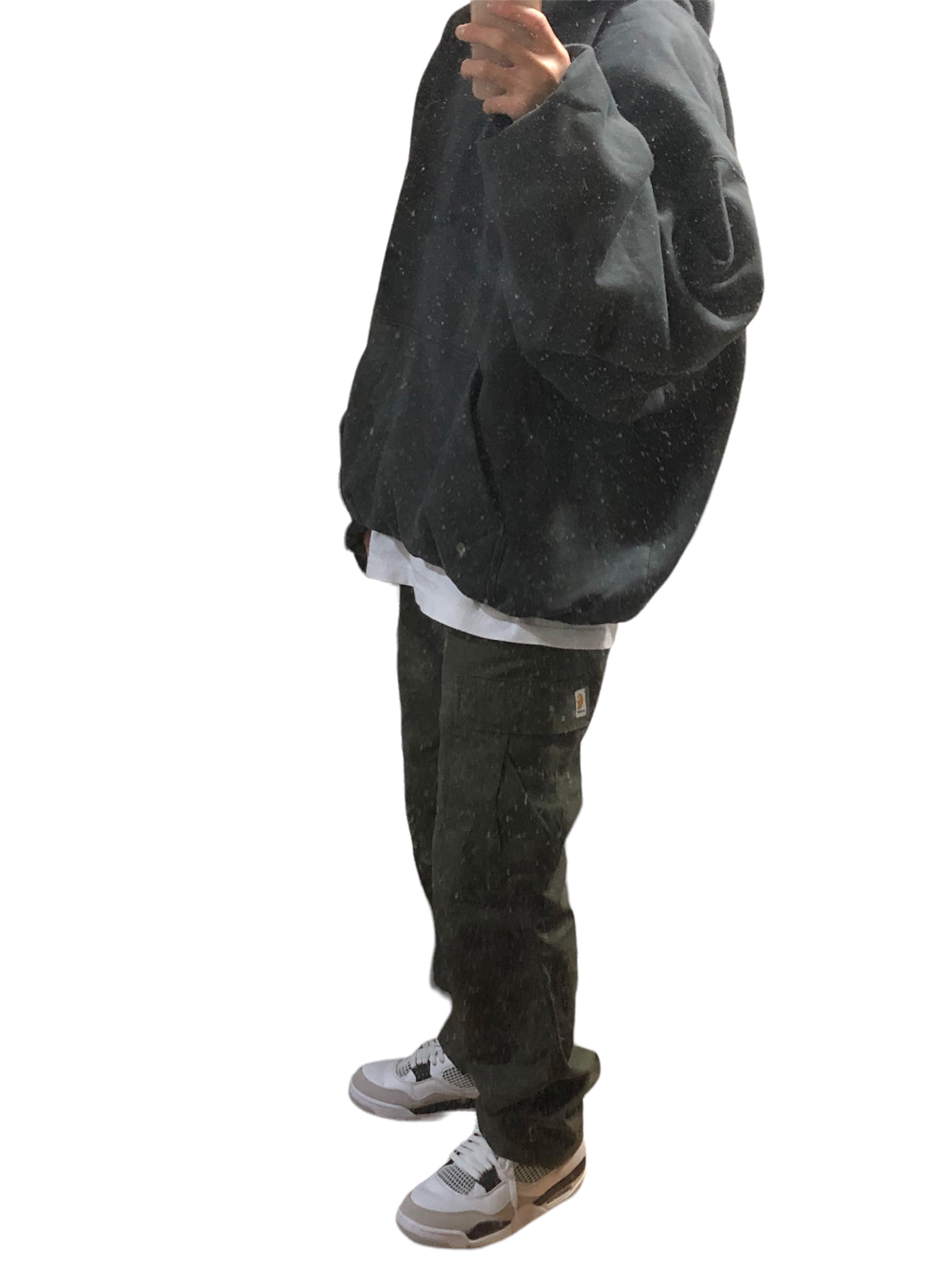 Yeezy Gap Engineered By Balenciaga Dove Hoodie Black 착용 스타일 - 2