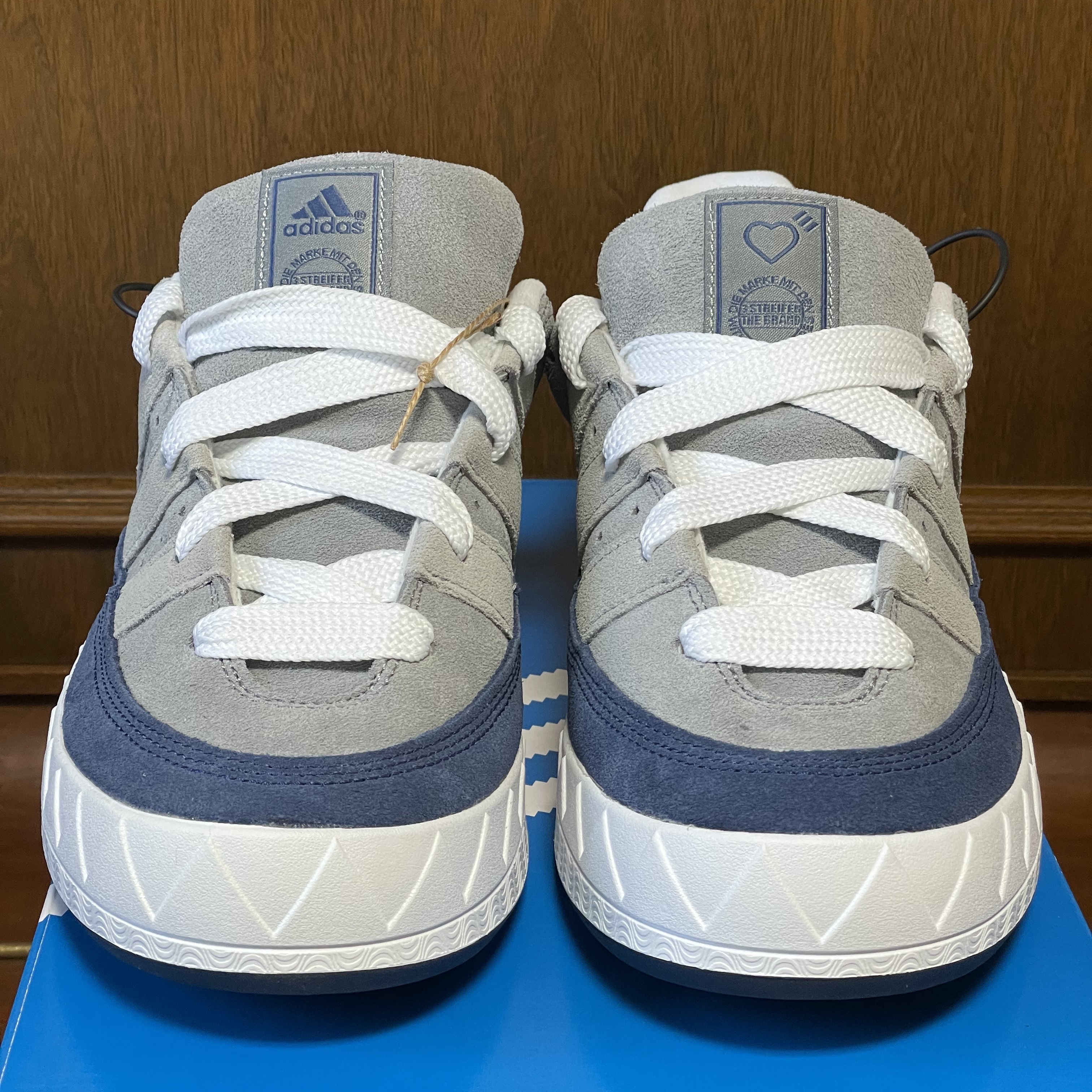 Adidas x Human Made Adimatic Gray 착용 스타일 - 3