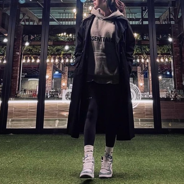 Essentials Knit Pullover Hoodie Pistachio - 21FW, (GS) Jordan 1 Retro High OG Hyper Royal 착용 스타일