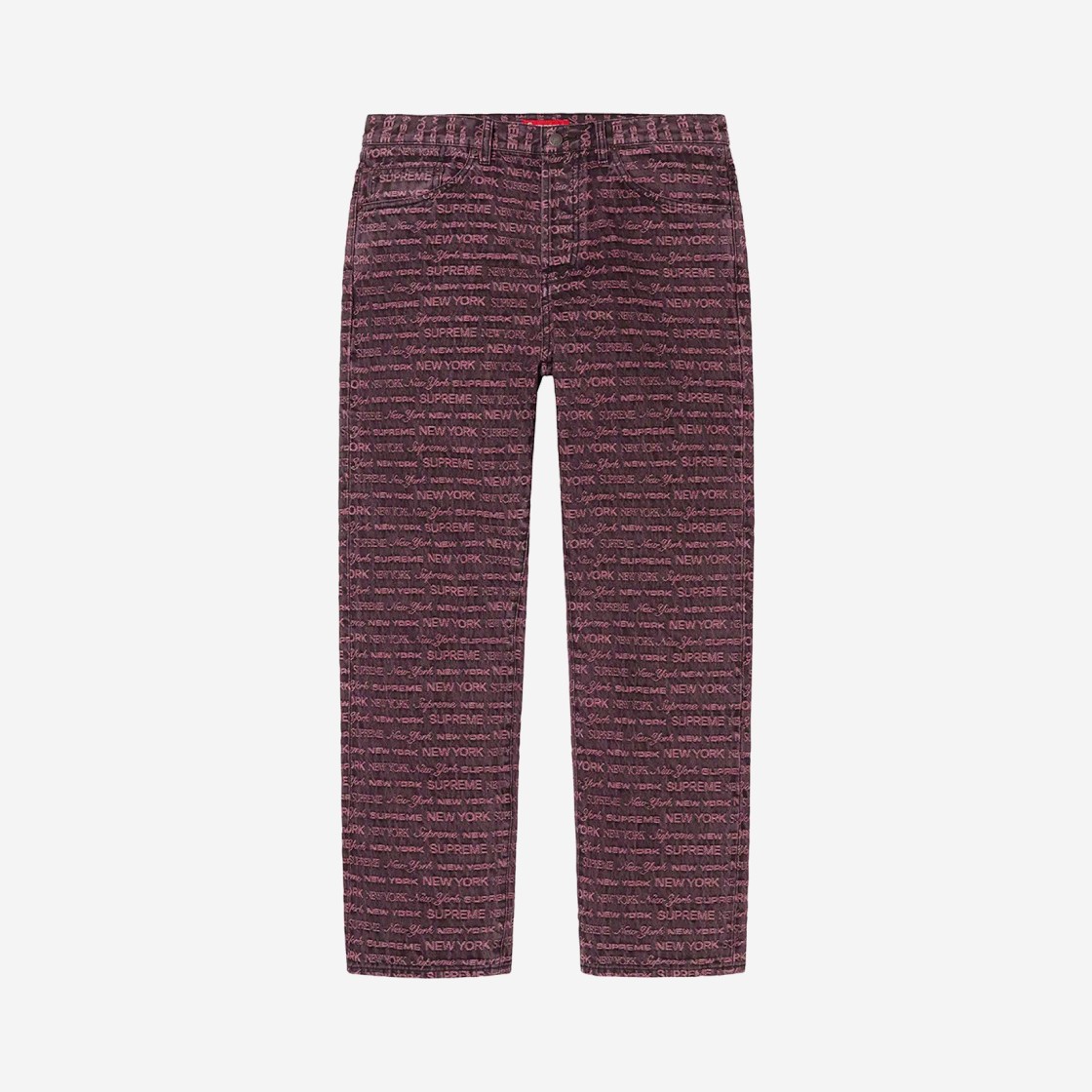 Supreme Multi Type Jacquard Regular Jean Purple - 22FW 상세 이미지 1