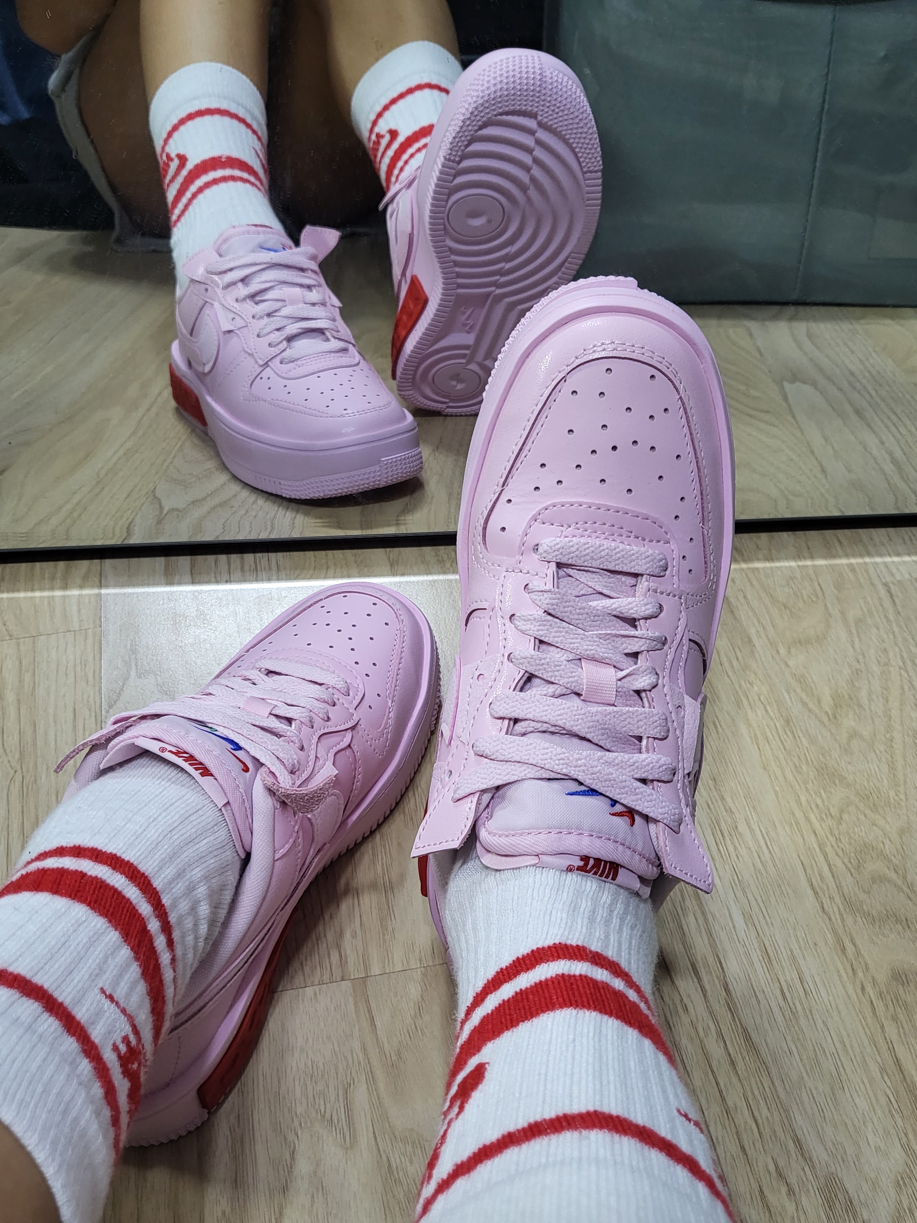 (W) Nike Air Force 1 Fontanka Pink Foam 착용 스타일 - 2