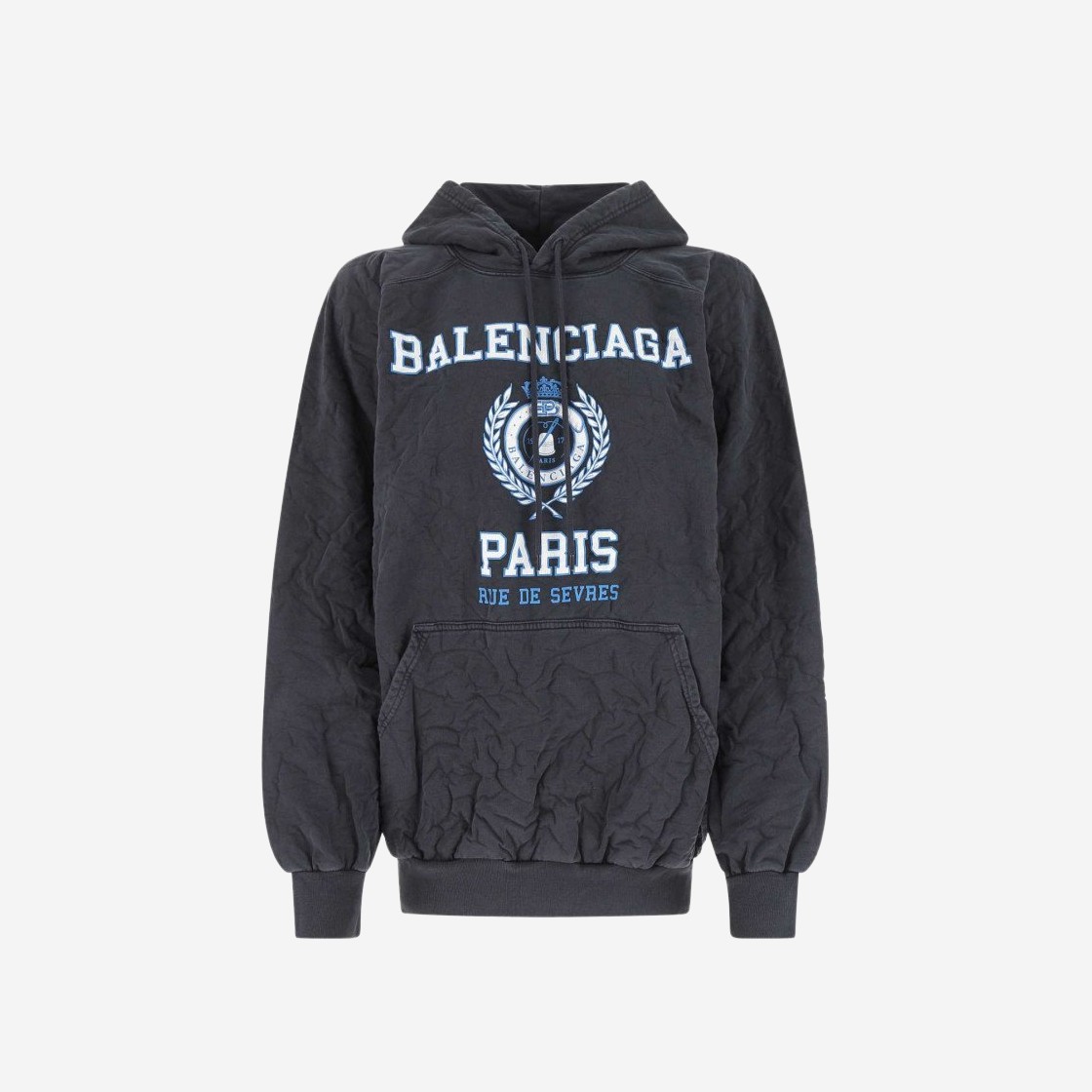 Balenciaga Oversized College 1917 Hoodie Blue 상세 이미지 1