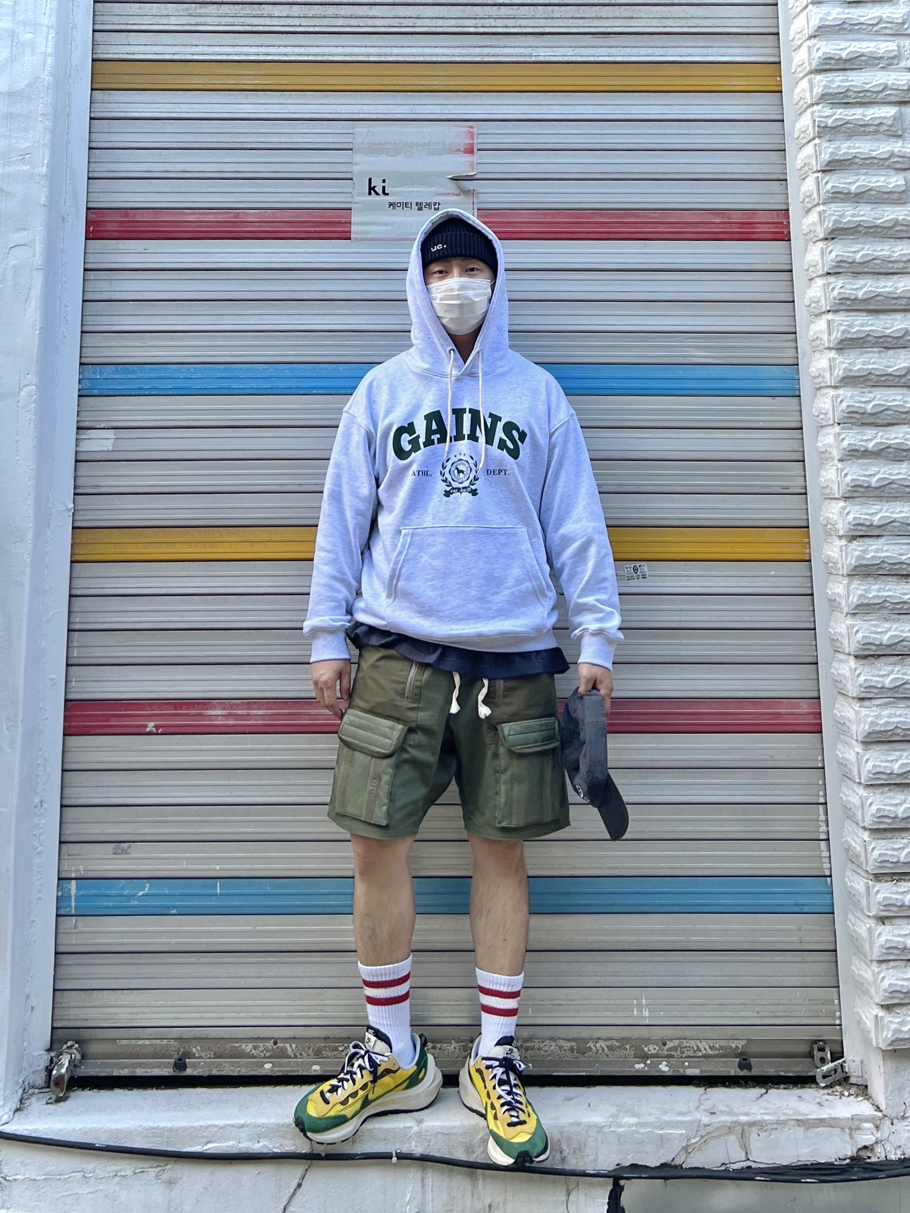 Nike x Sacai VaporWaffle Tour Yellow & Gorge Green Sail 착용 스타일 - 1