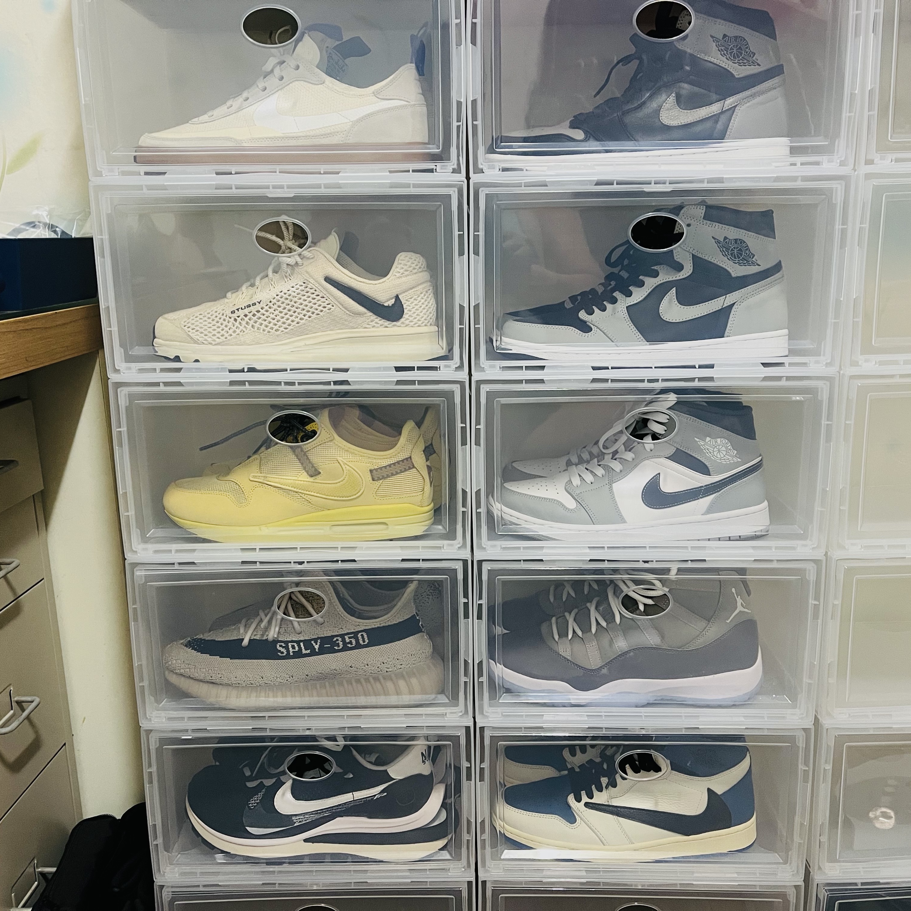Nike x Tom Sachs General Purpose Shoe Light Cream, Nike x Stussy Air Max 2013 Fossil 착용 스타일
