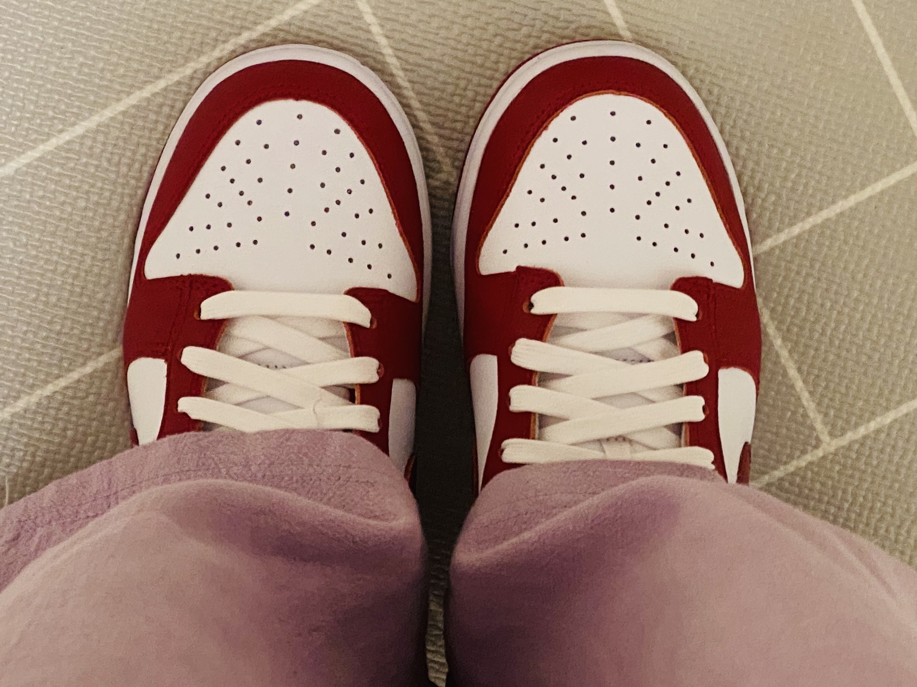 Nike Dunk Low Retro Gym Red 착용 스타일 - 1