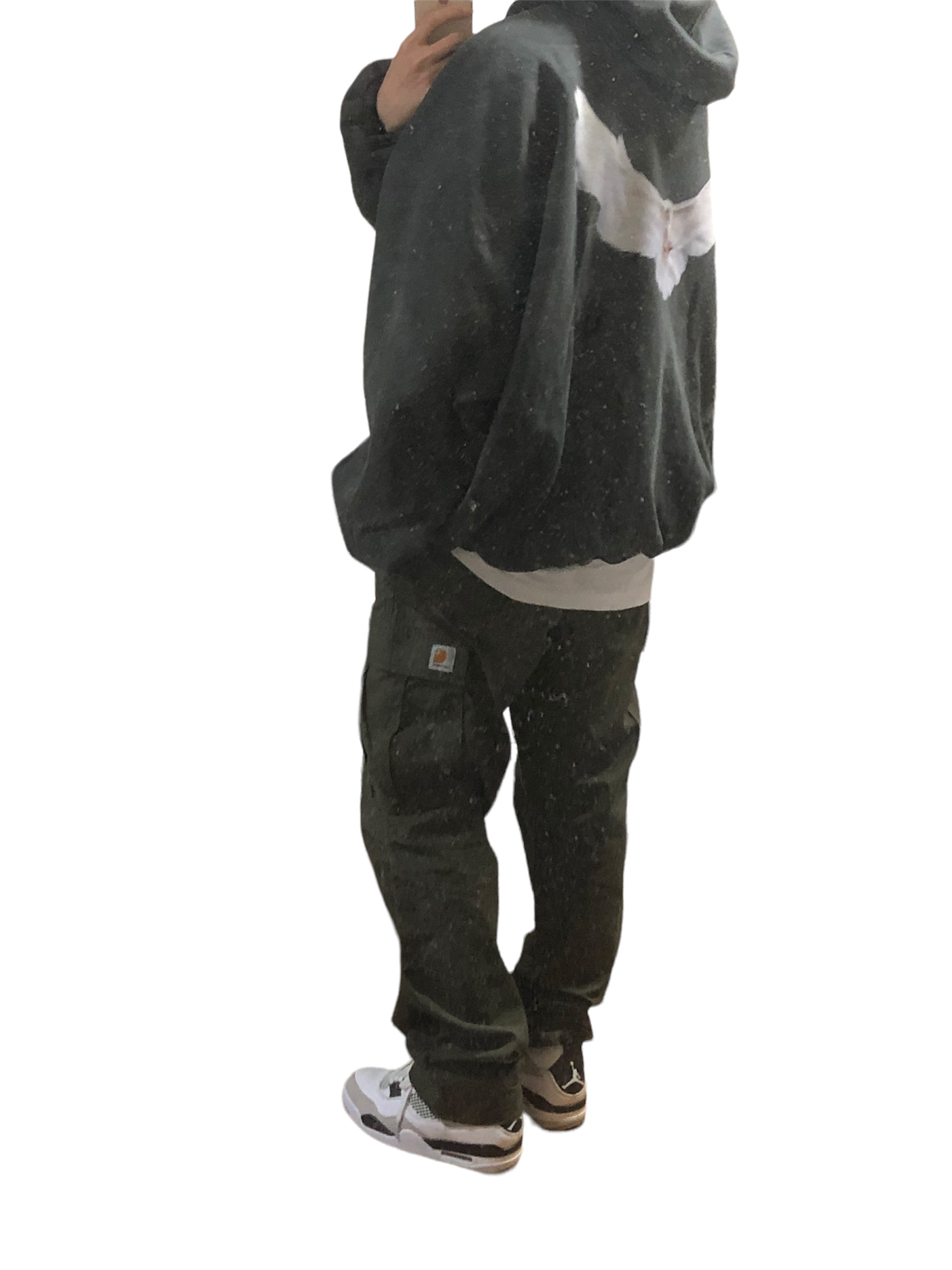 Yeezy Gap Engineered By Balenciaga Dove Hoodie Black 착용 스타일 - 1