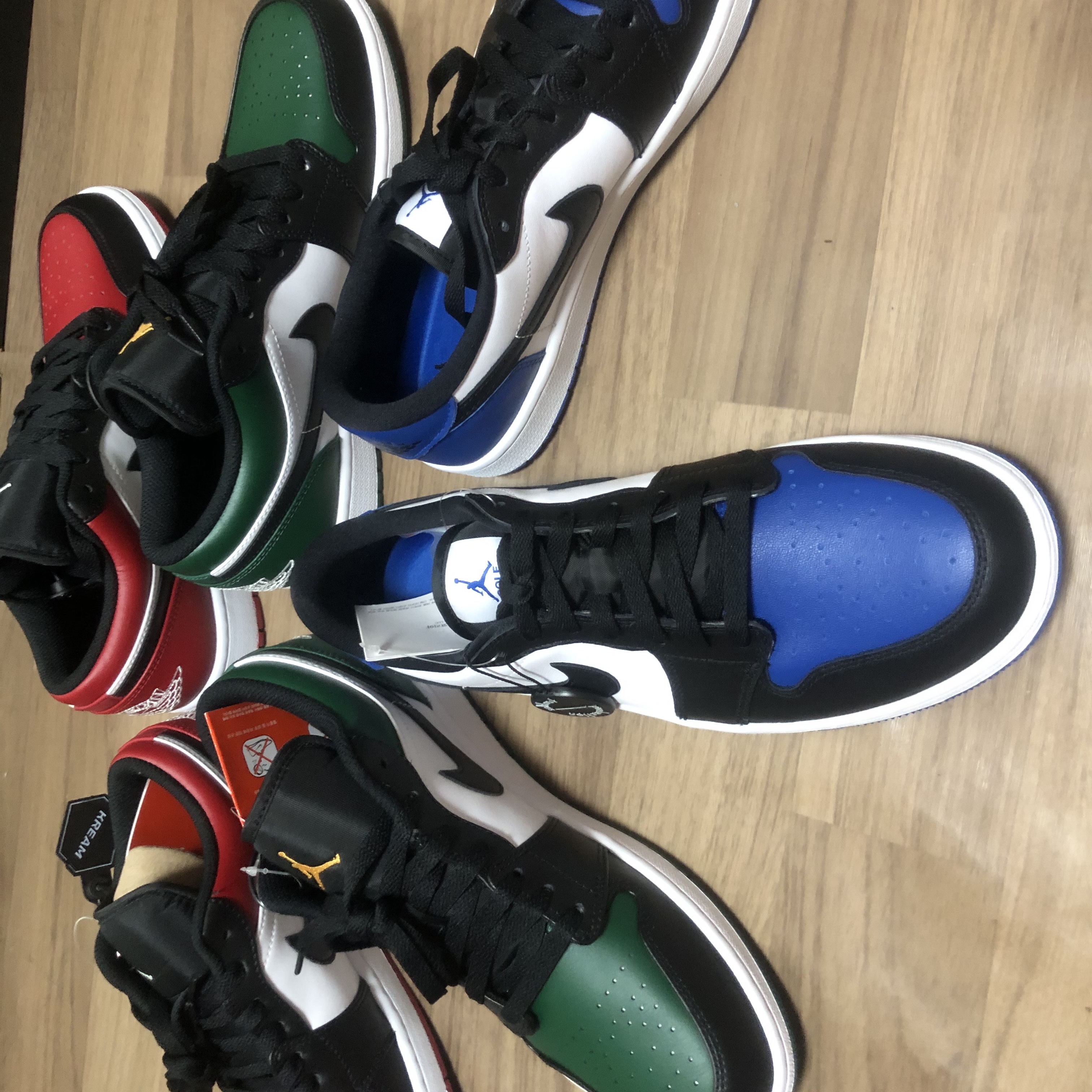 Jordan 1 Low Bred Toe, Jordan 1 Low Golf Sport Royal 착용 스타일 - 3