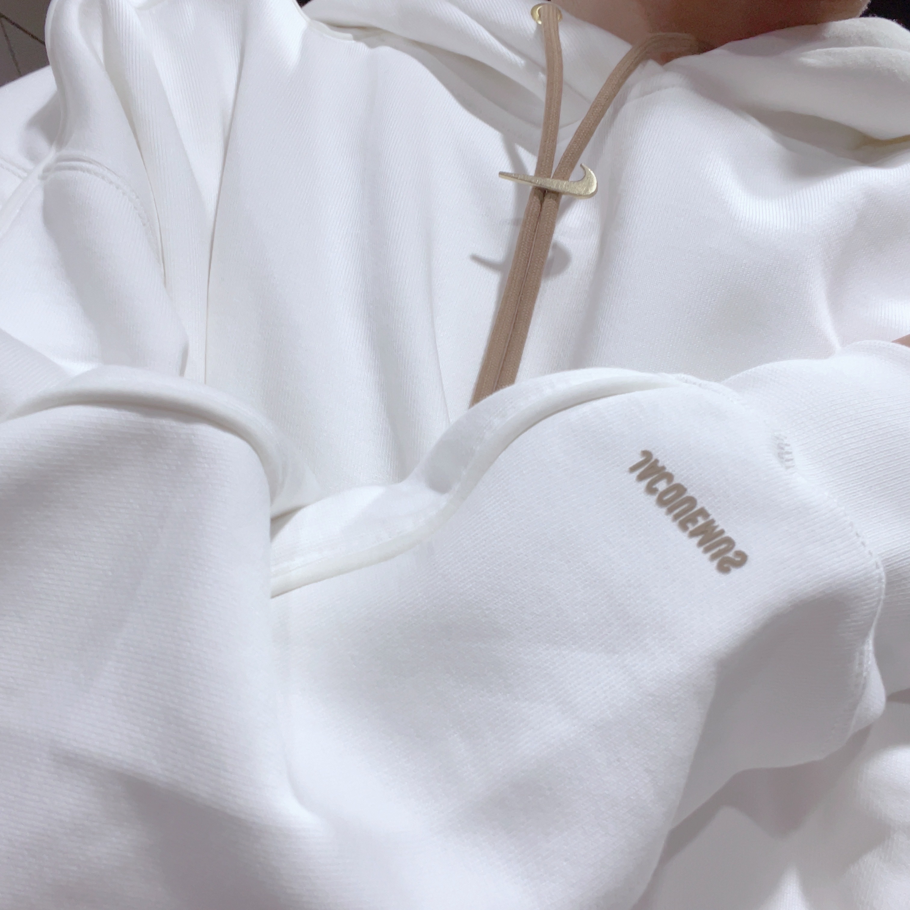 Nike x Jacquemus NRG Fleece Hoodie Sail - Asia 착용 스타일