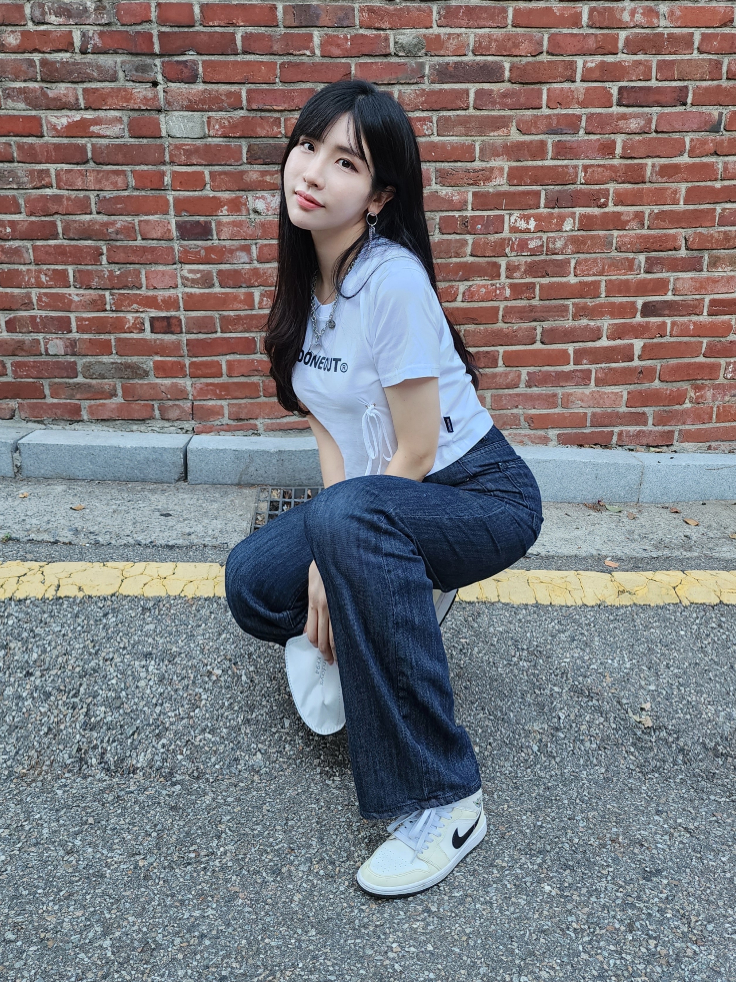 (W) Jordan 1 Mid Coconut Milk 착용 스타일