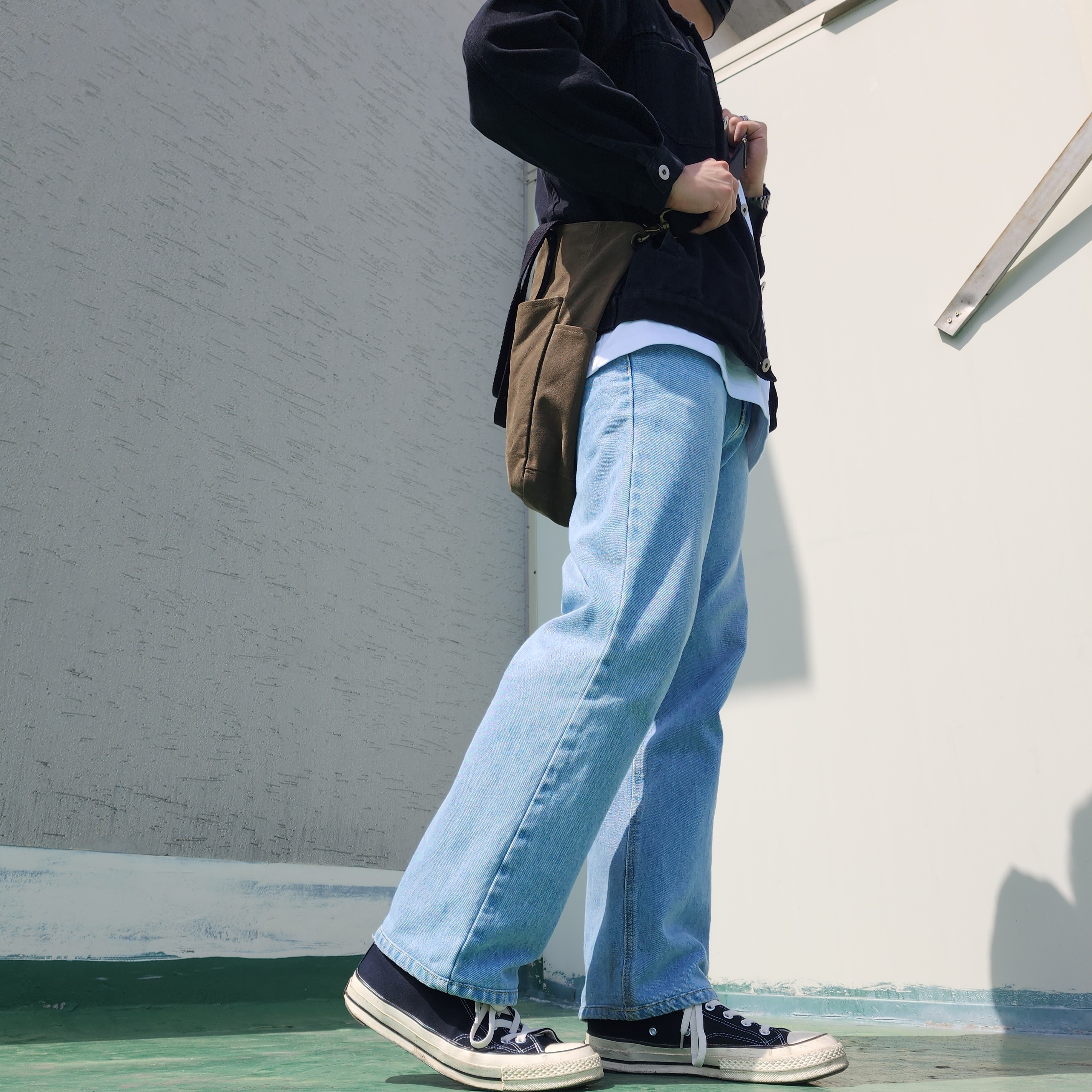 Converse Chuck 70 Hi Black 착용 스타일 - 1