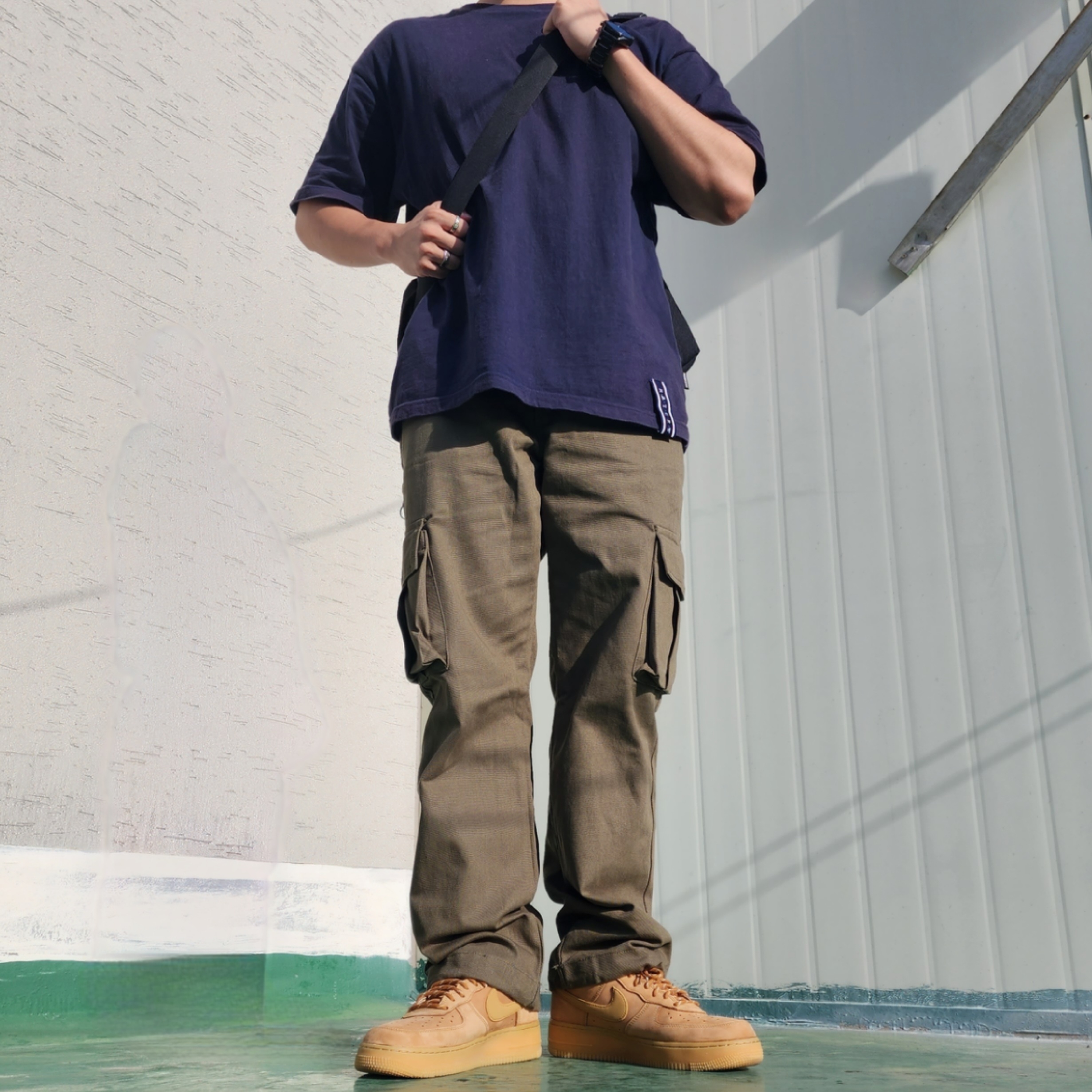 Nike Air Force 1 '07 WB Flax 착용 스타일 - 2