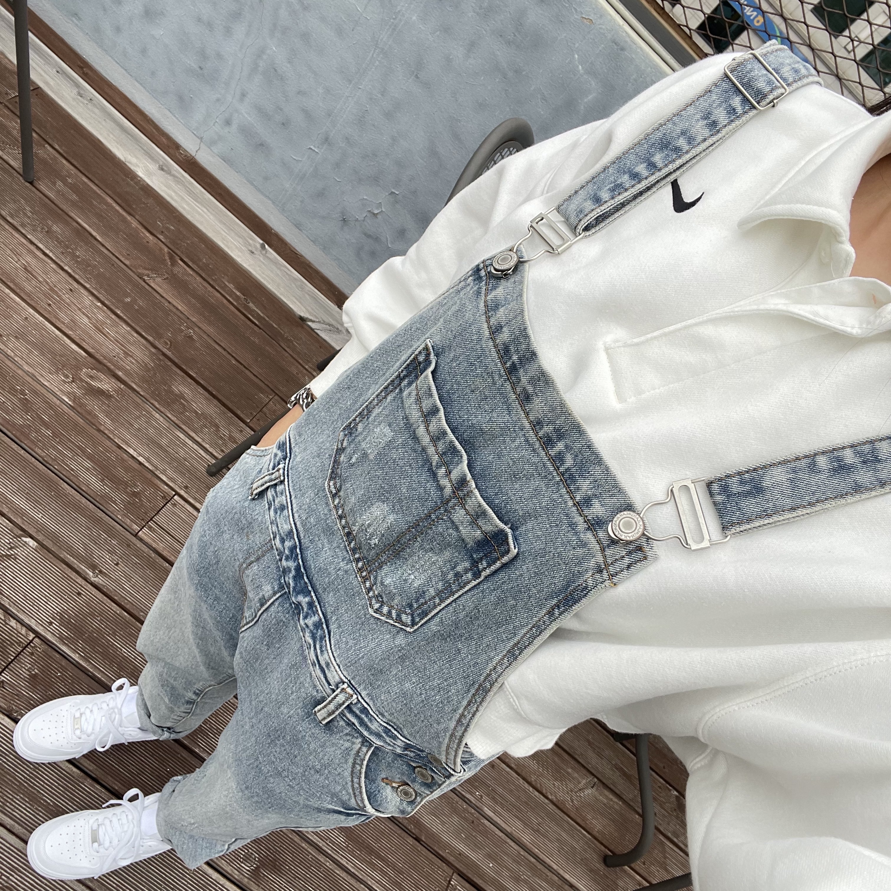 (W) Nike Air Force 1 '07 Low White 착용 스타일