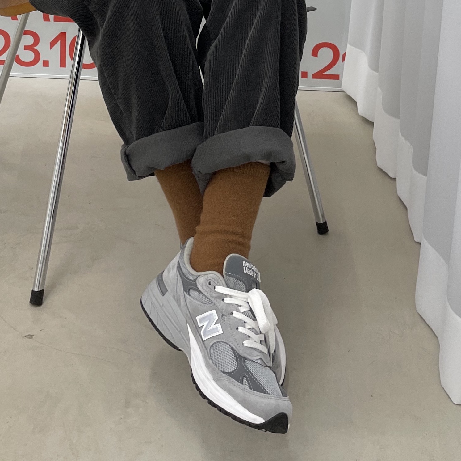 New Balance 993 Made in USA Grey - D Standard 착용 스타일